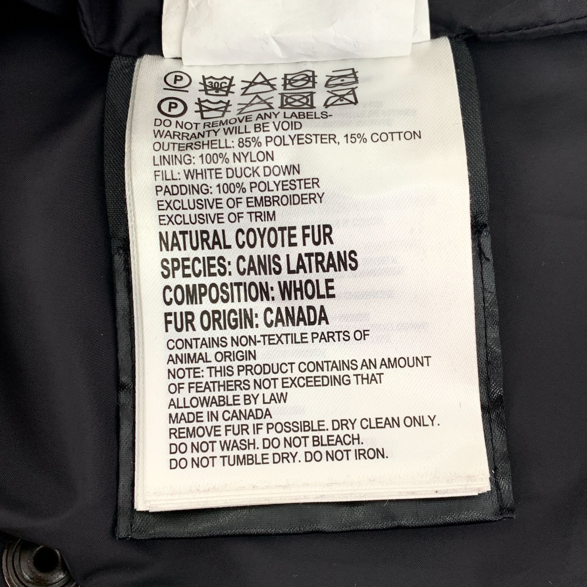 Canada Goose Canada Goose Navy Long Down Parka With Hood & Fur Trim Size S / US 4 / IT 40 - 6 Thumbnail