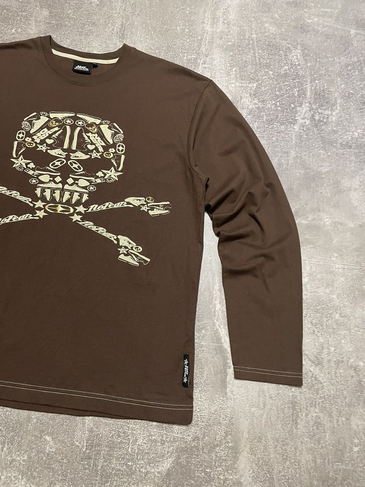 Billabong × No Fear × Quiksilver Vintage No Fear Skull ☠️ Long Sleeve Size US XL / EU 56 / 4 - 5 Thumbnail