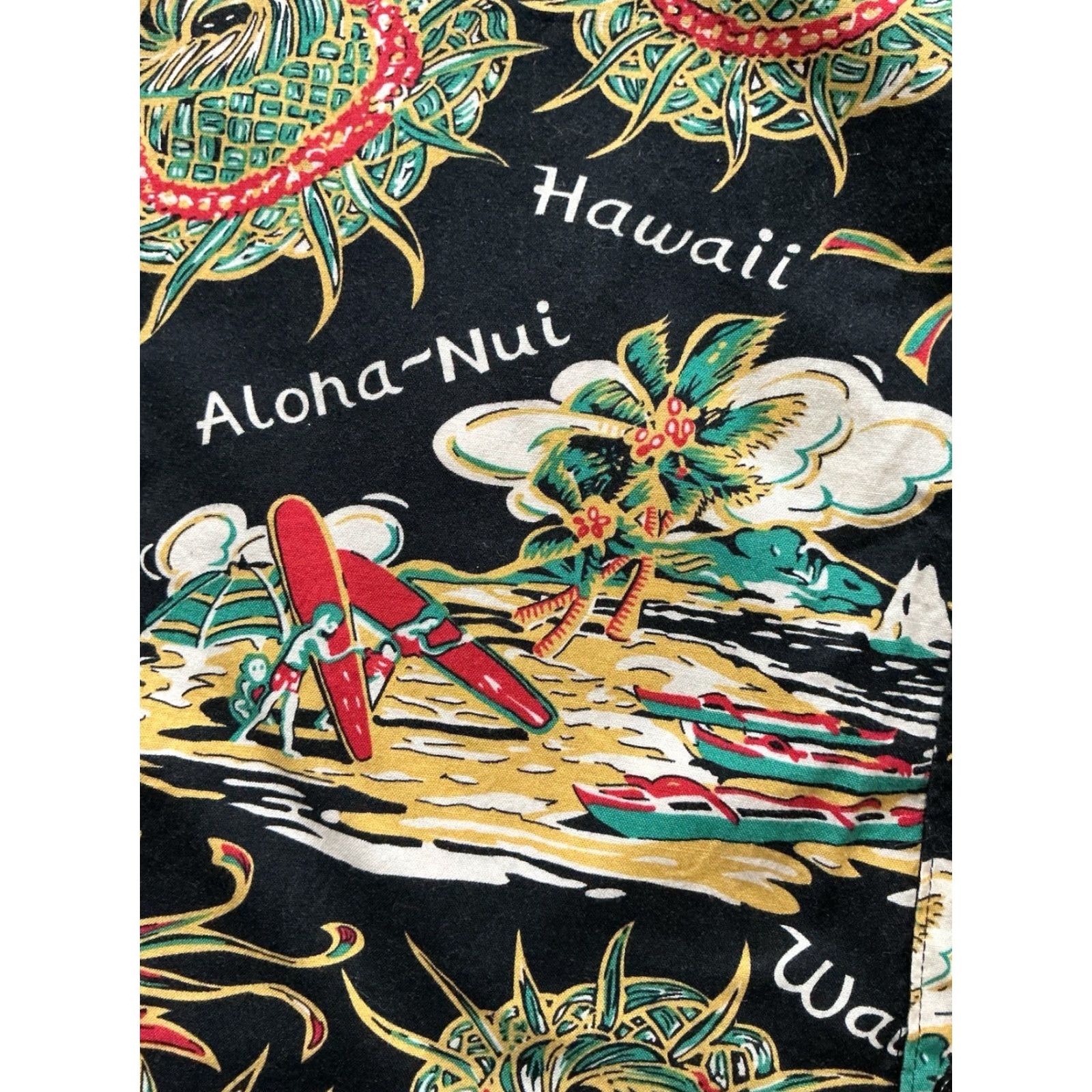 Huf Huf Worldwide Aloha Nui Hawaii All Over Print Hawaiian Button Front S/S Shirt MD M Multicolor Mens Shirt Size US M / EU 48-50 / 2 - 6 Thumbnail