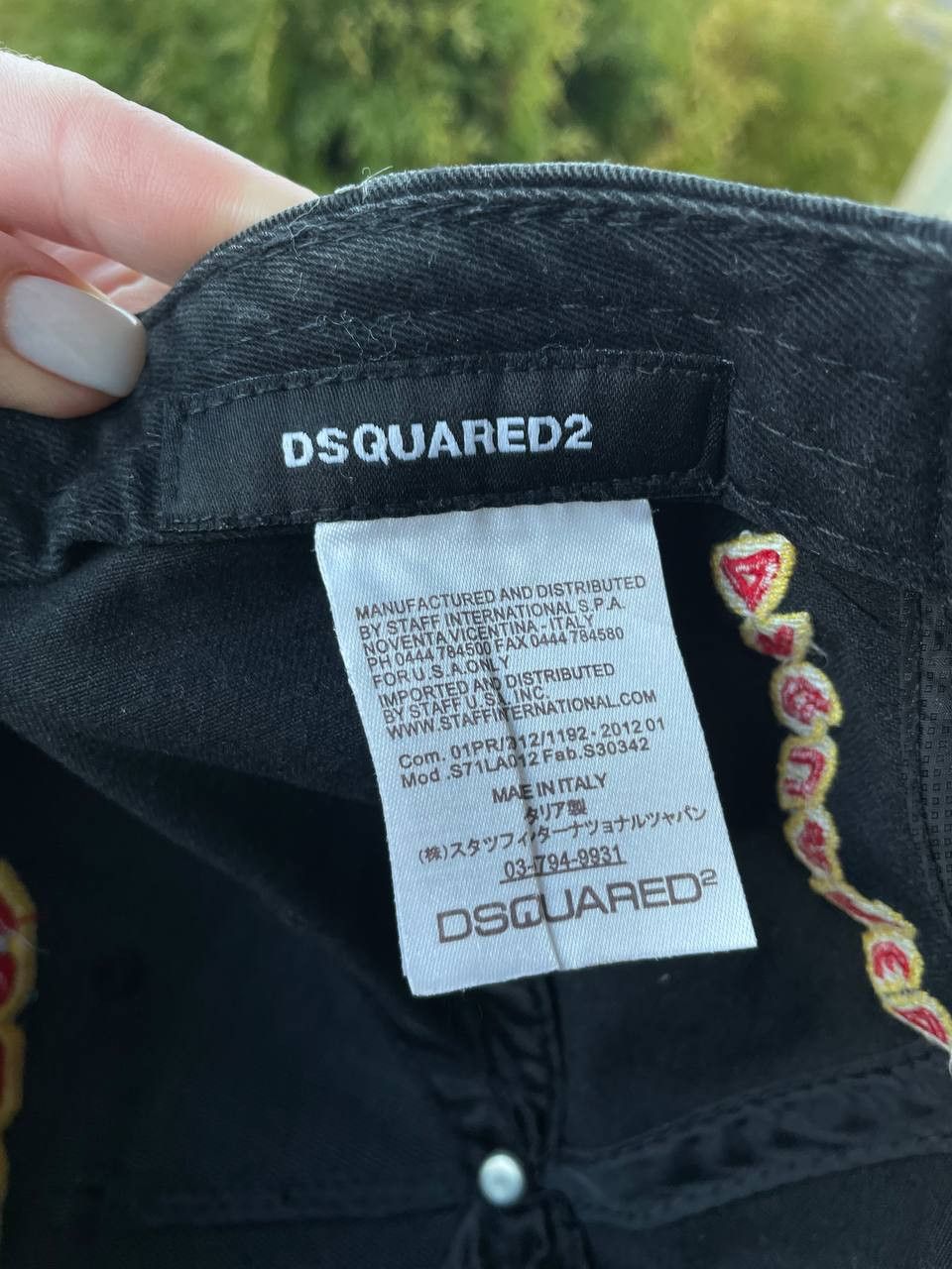 Dsquared2 Dsquared2 Caten Band Black Baseball Cap Hat Size ONE SIZE - 11 Thumbnail
