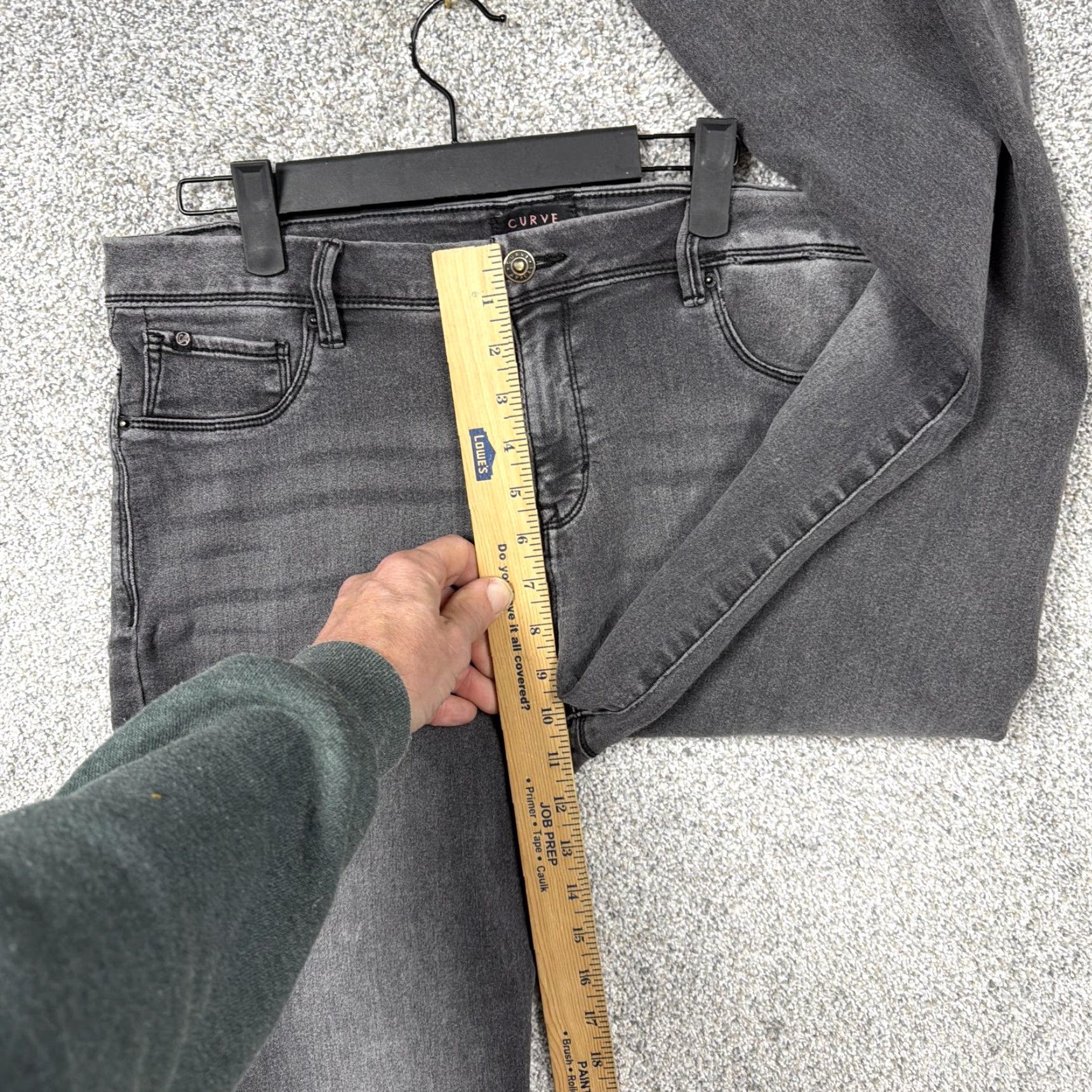 Vintage VINTAGE Curve Appeal Minimalist Jegging Jeans Womens 12/31 34x25 Charcoal Denim Grunge Size 34" / US 12 / IT 48 - 5 Thumbnail