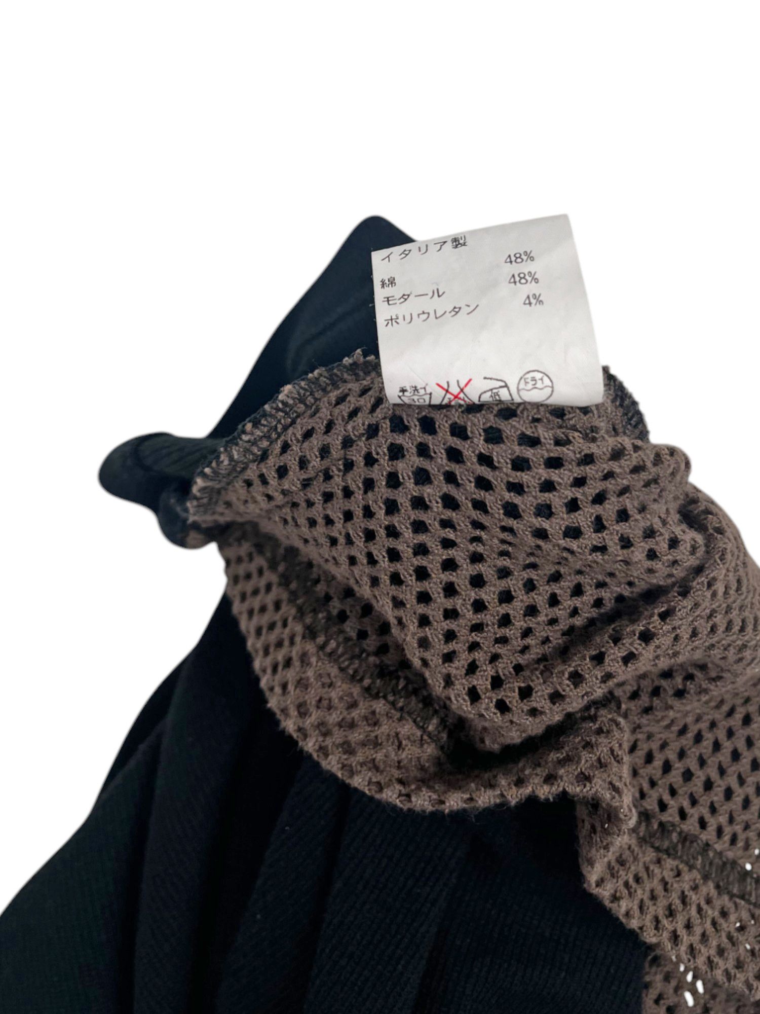 Dirk Bikkembergs S/S 2004 Double Layered Honeycomb Black Top Size L / US 10 / IT 46 - 9 Thumbnail