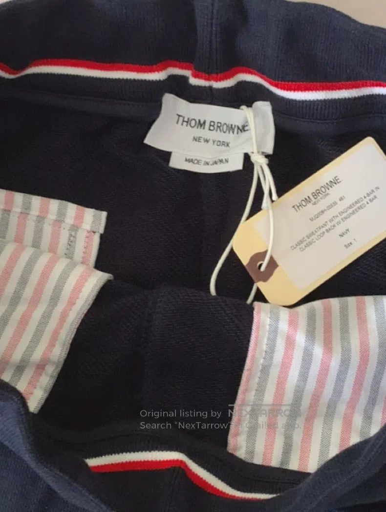 Thom Browne Thom Browne size 4 Navy Four-Stripe Track Pants Size US 30 / EU 46 - 3 Thumbnail