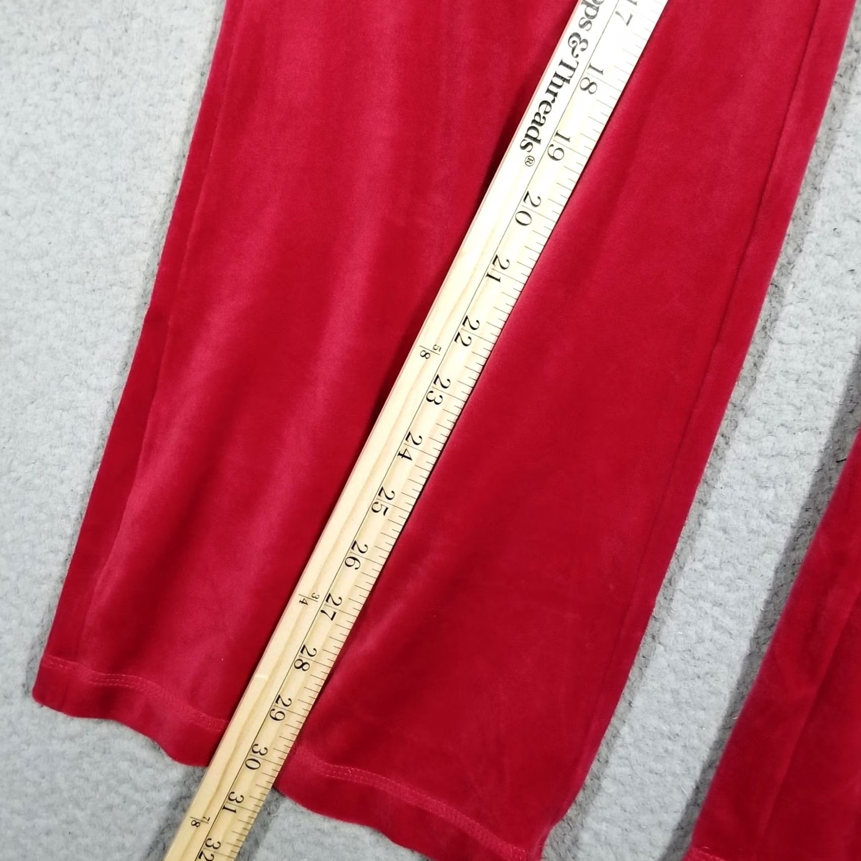 Juicy Couture Juicy Couture Pants Womens XXL Plus Red Velour Sweatpants Rhinestone Logo Size 40" / US 18 - 7 Thumbnail