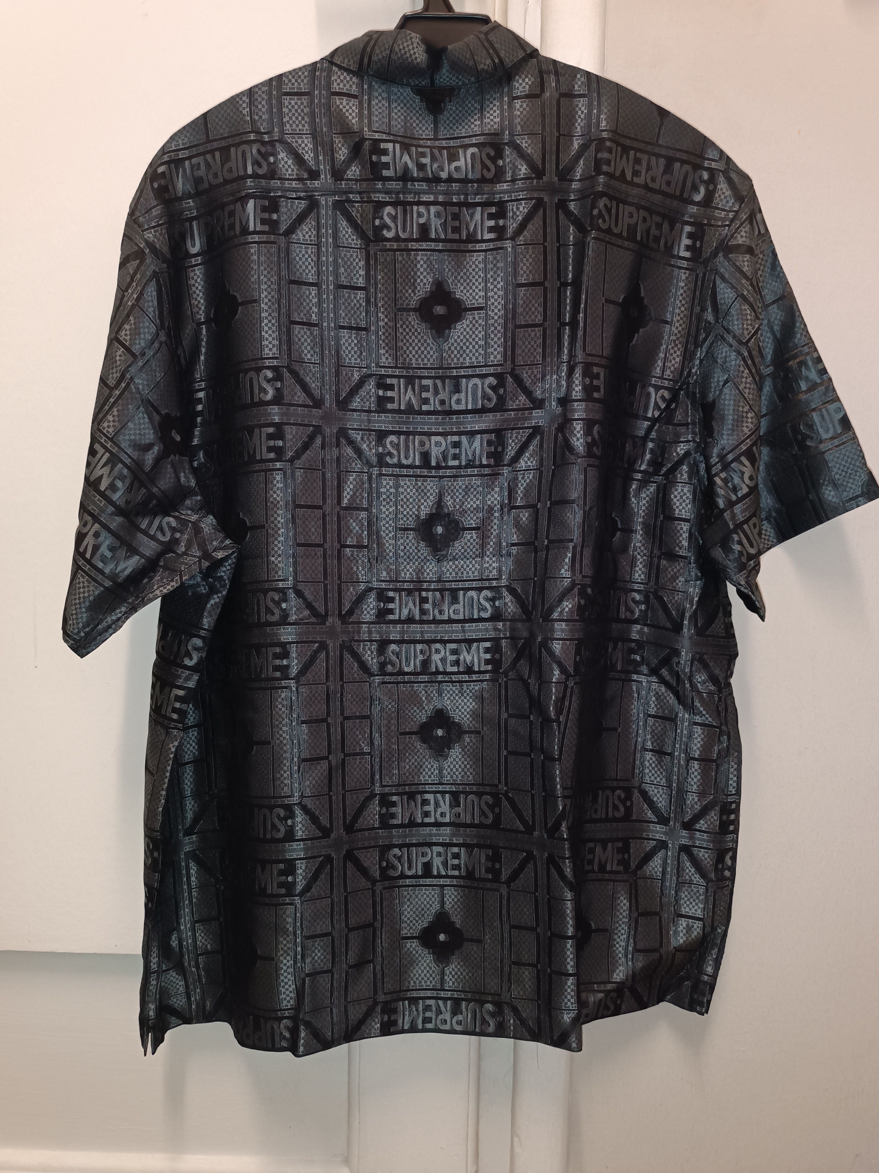Supreme Supreme Tray Jacquard S/S shirt black Size US L / EU 52-54 / 3 - 6 Thumbnail