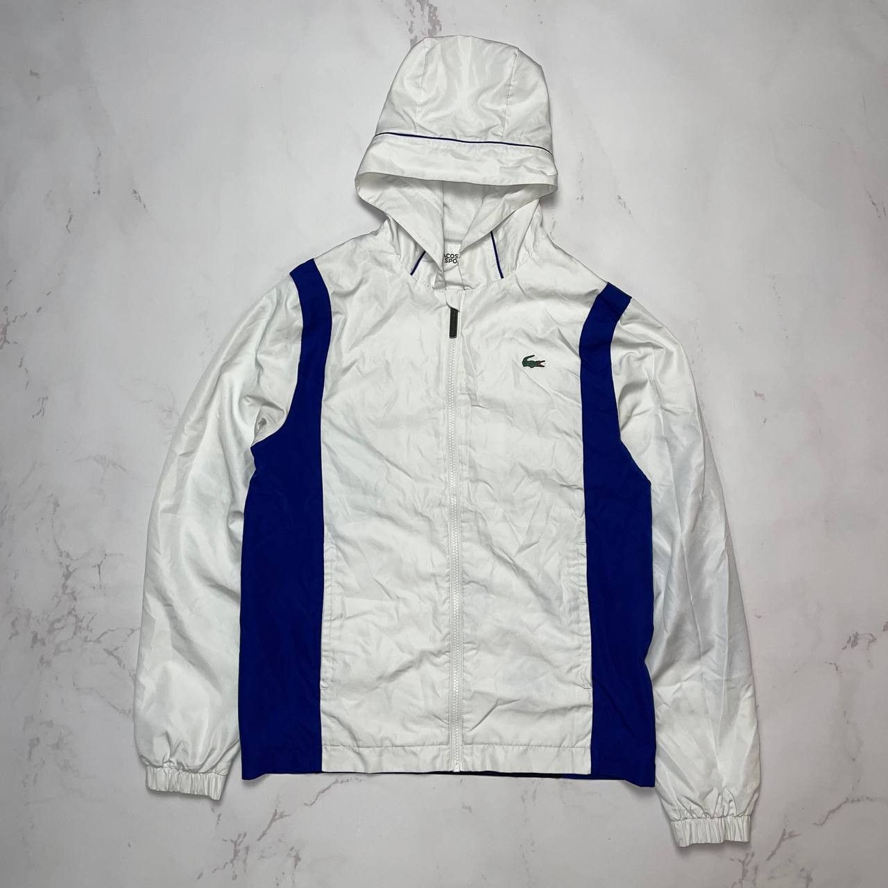 Lacoste Lacoste Sport Jacket Big Logo Geometric Blue/White Size M Size US M / EU 48-50 / 2 - 3 Thumbnail