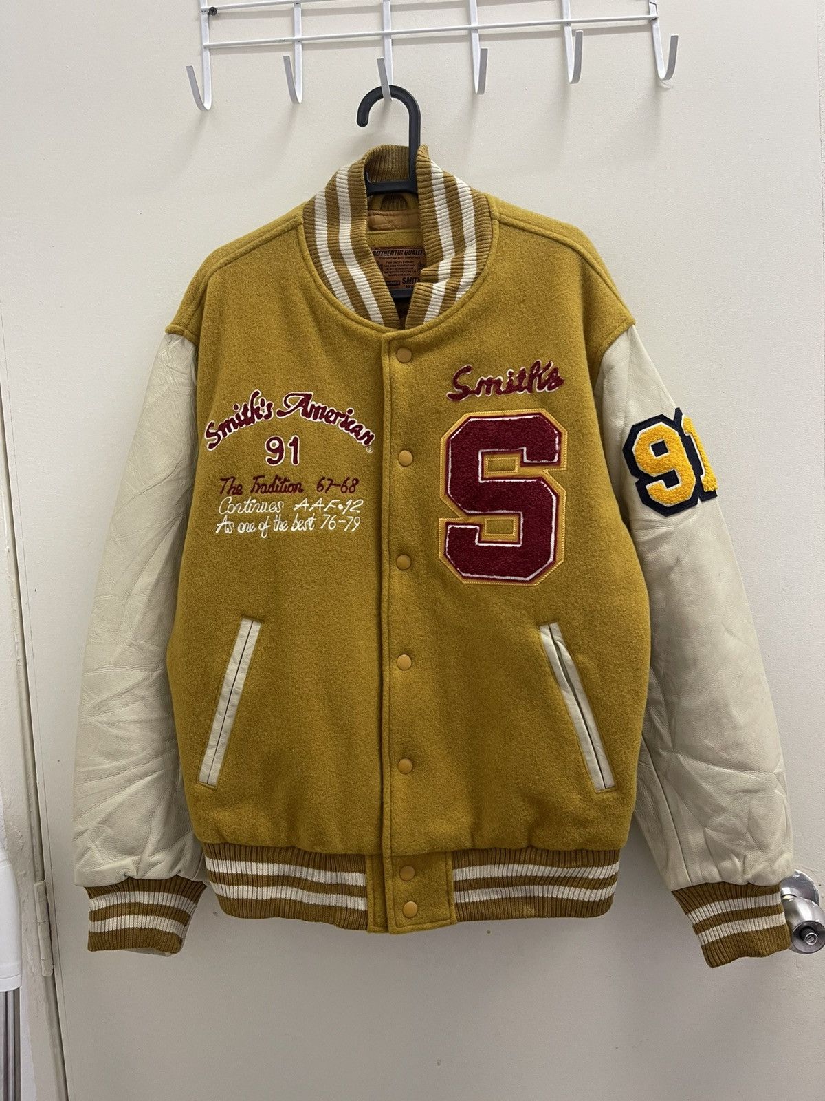 Smith's American Smith's American Wool Leather Varsity Jacket Size US L / EU 52-54 / 3 - 6 Thumbnail