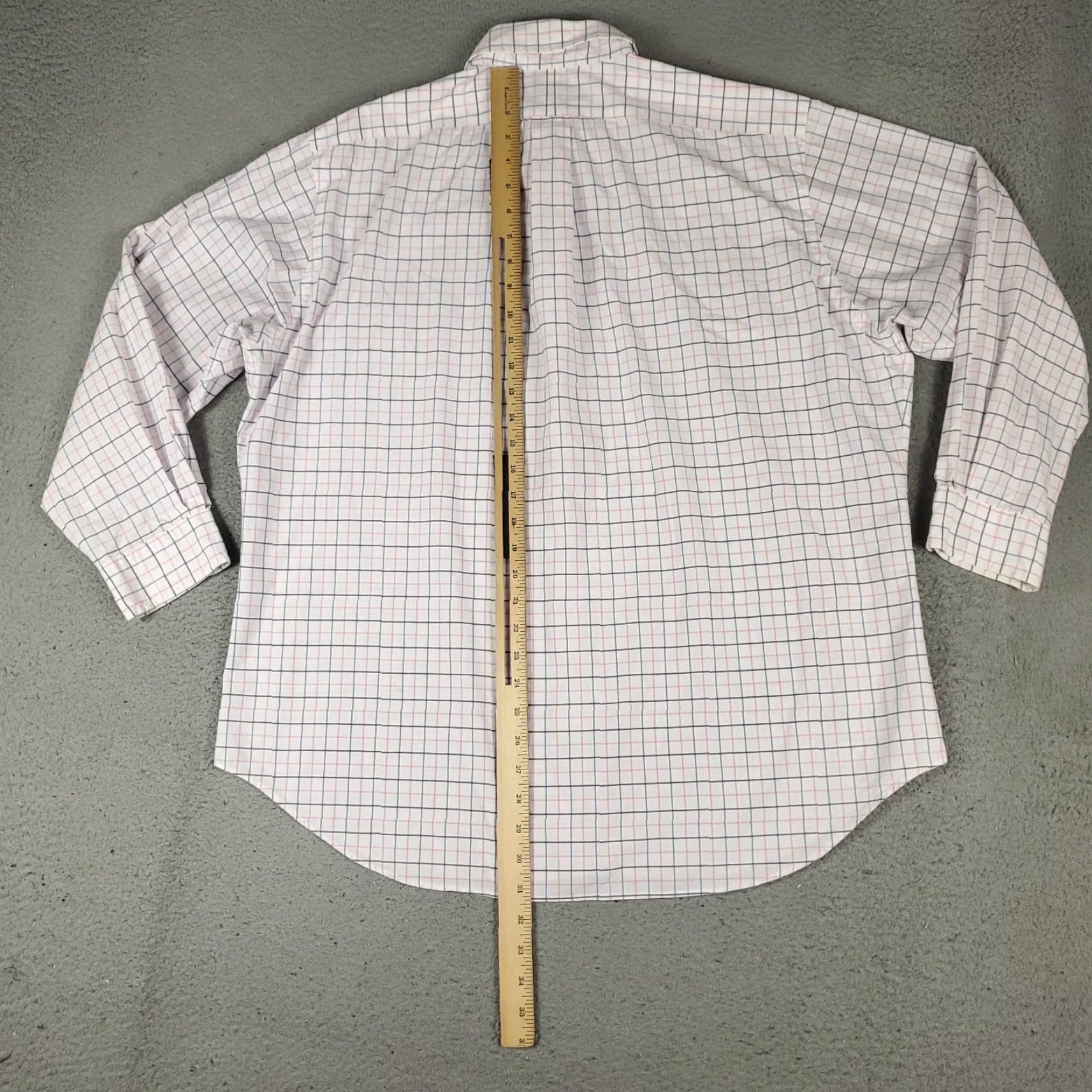 Ralph Lauren Ralph Lauren Shirt Mens 17 White Pink Blue Check Dress Button Up Long Sleeve Size 46R - 4 Thumbnail