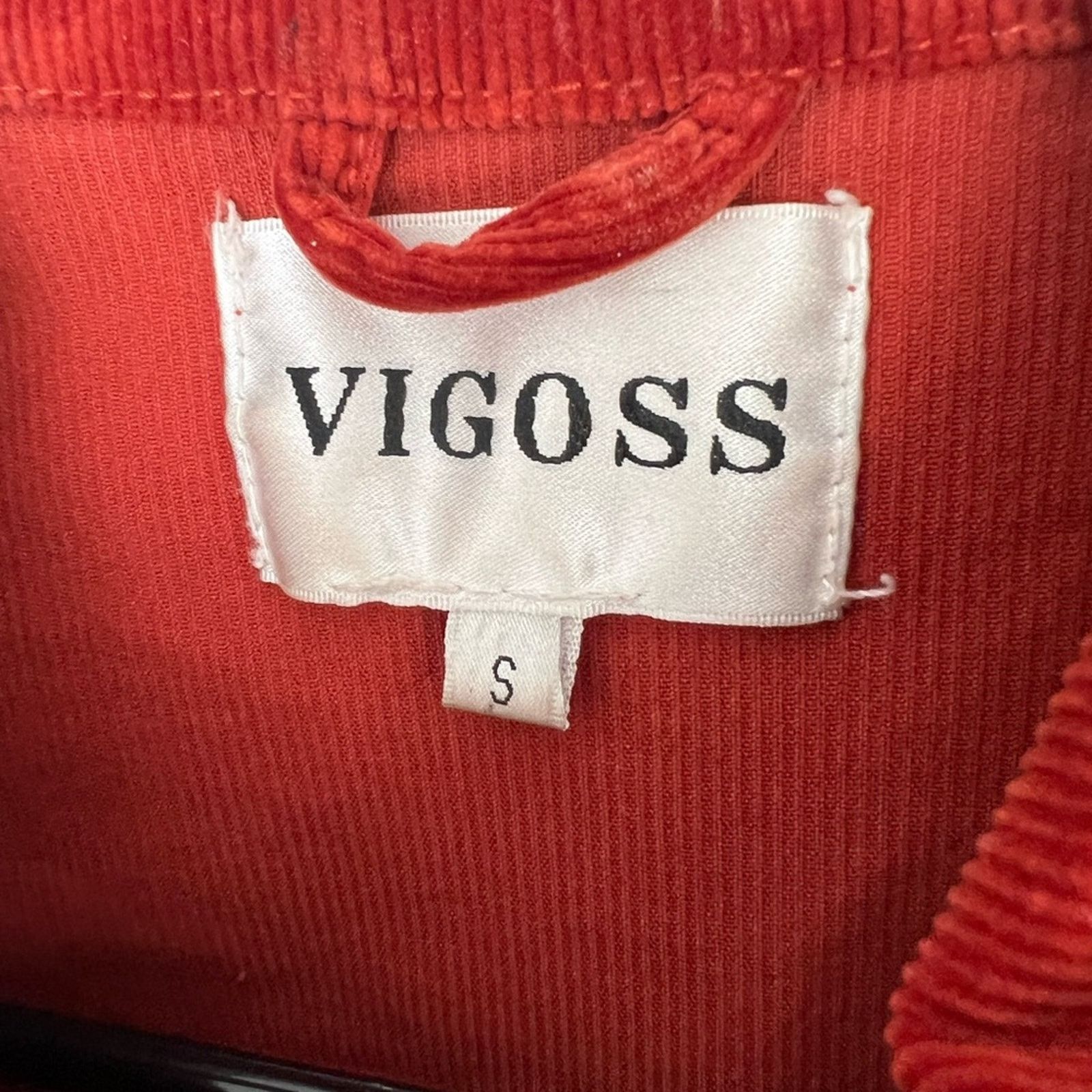 Other Vigoss Corduroy Jacket Womens Burnt Orange Cropped NICE Size S / US 4 / IT 40 - 5 Thumbnail