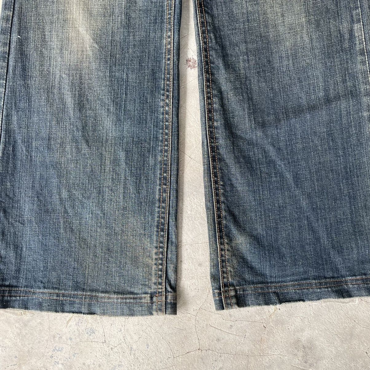 Southpole Y2K CRUX DENIM BAGGY BUCKLE DISTRESSED JEANS LONDON FLAG Size US 32 / EU 48 - 10 Thumbnail