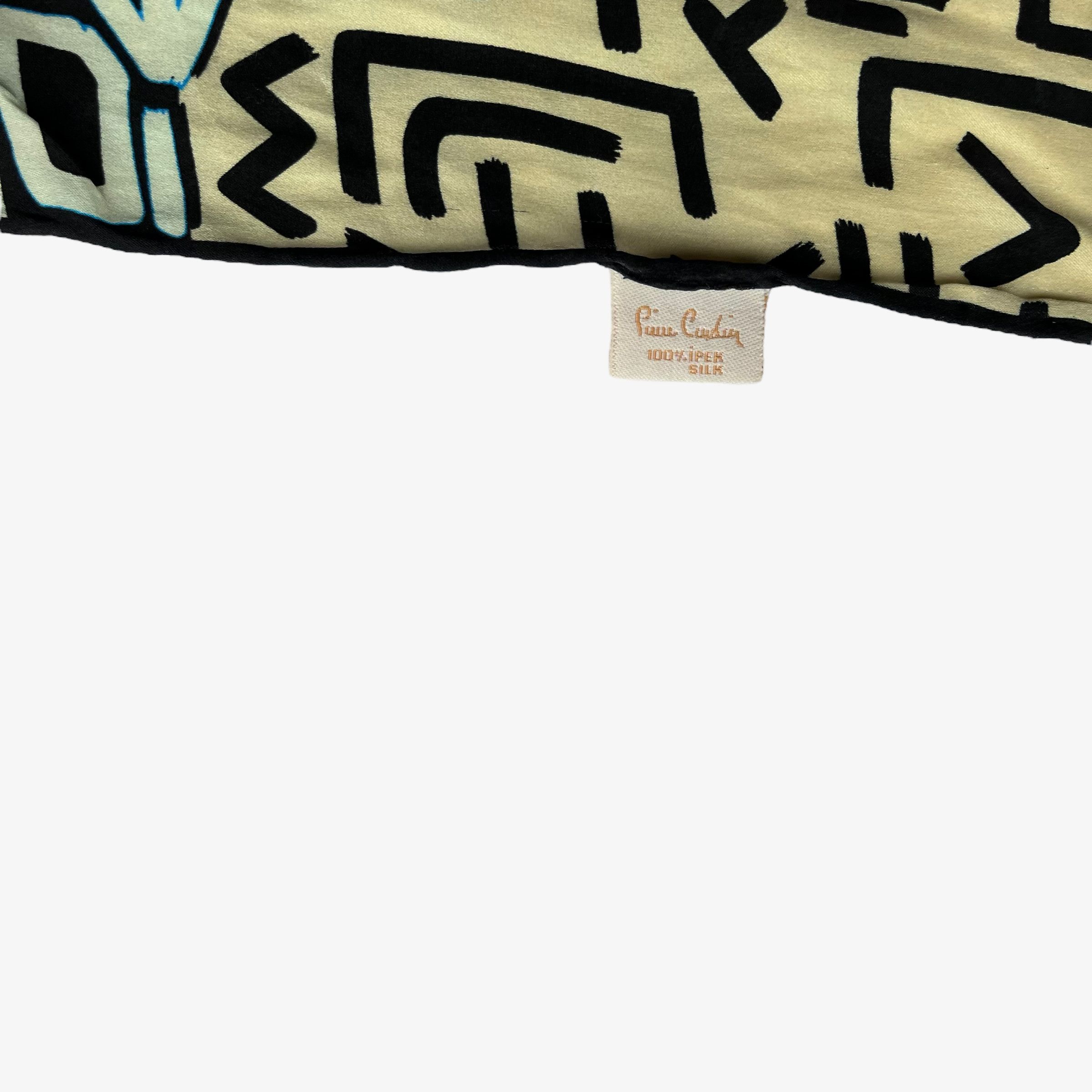Pierre Cardin Vintage 90s Pierre Cardin Abstract Graffiti Print Silk Scarf Size ONE SIZE - 2 Thumbnail