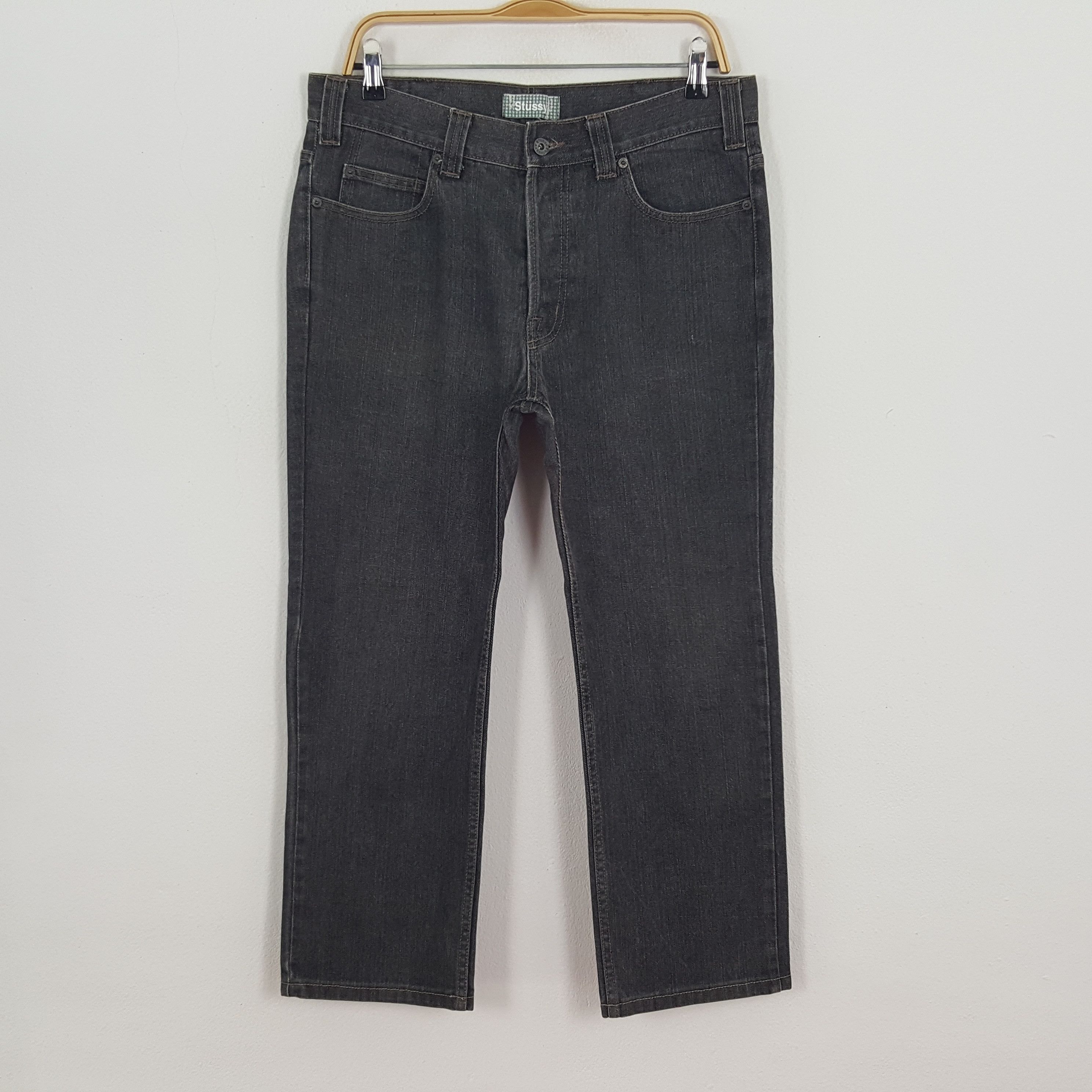 Stussy × Vintage Vintage Stussy Australia Custom Art Big Logo Denim Jeans Size US 33 - 4 Thumbnail
