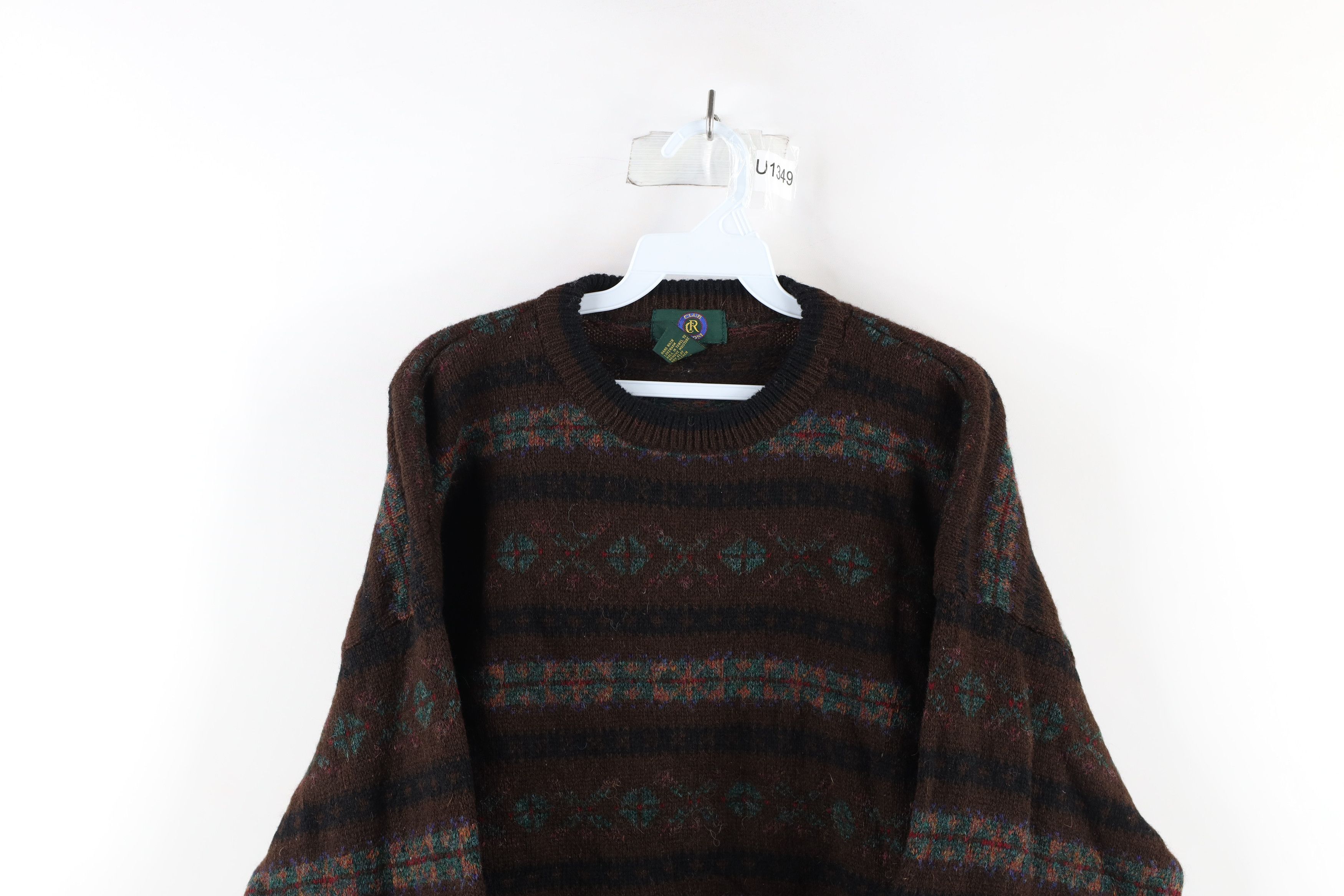 Vintage Vintage 90s Streetwear Fair Isle Wool Knit Crewneck Sweater Size US XL / EU 56 / 4 - 2 Thumbnail