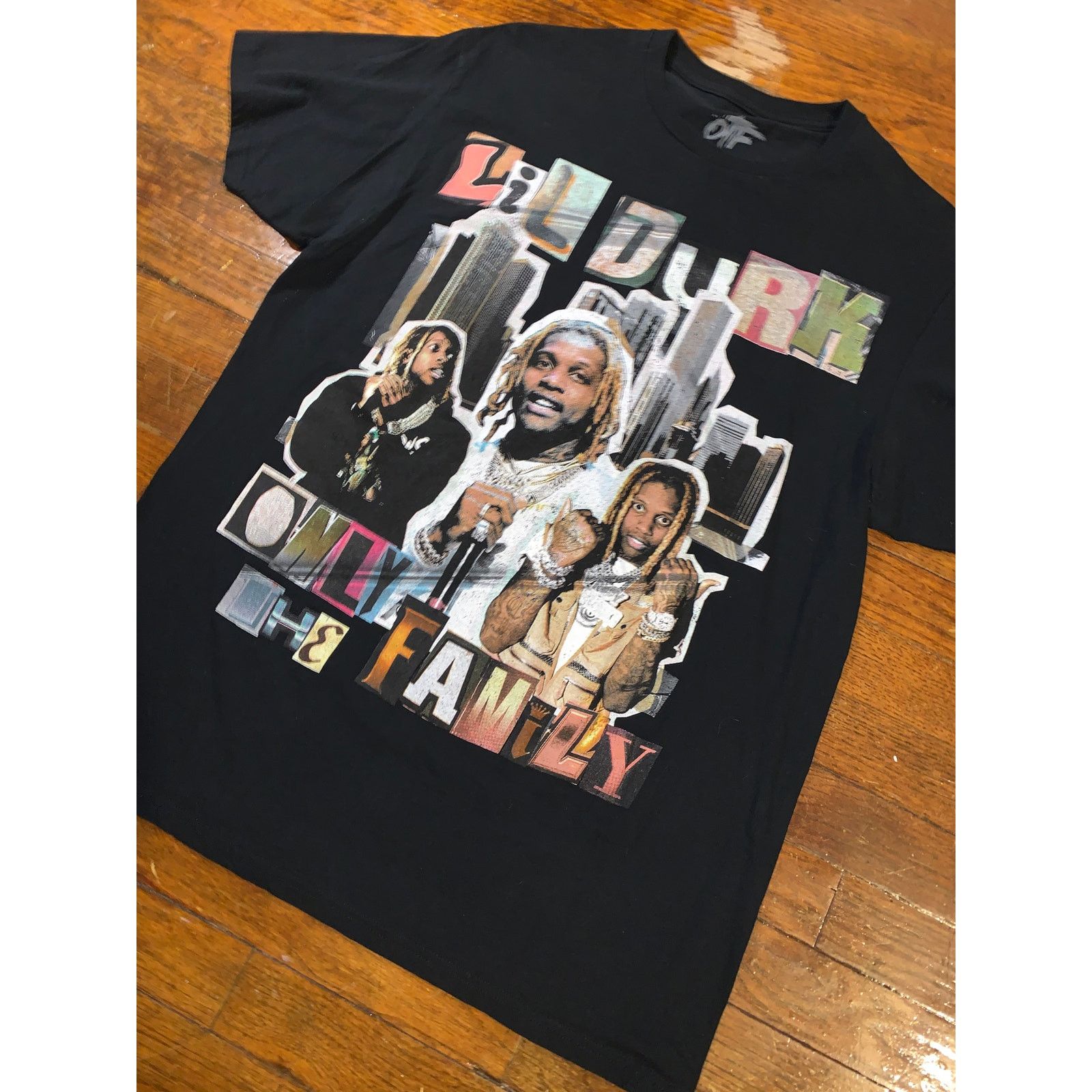 Rap Tees Lil Durk OTF Collage Rap T Shirt Black Large Made in USA Size US L / EU 52-54 / 3 - 3 Thumbnail