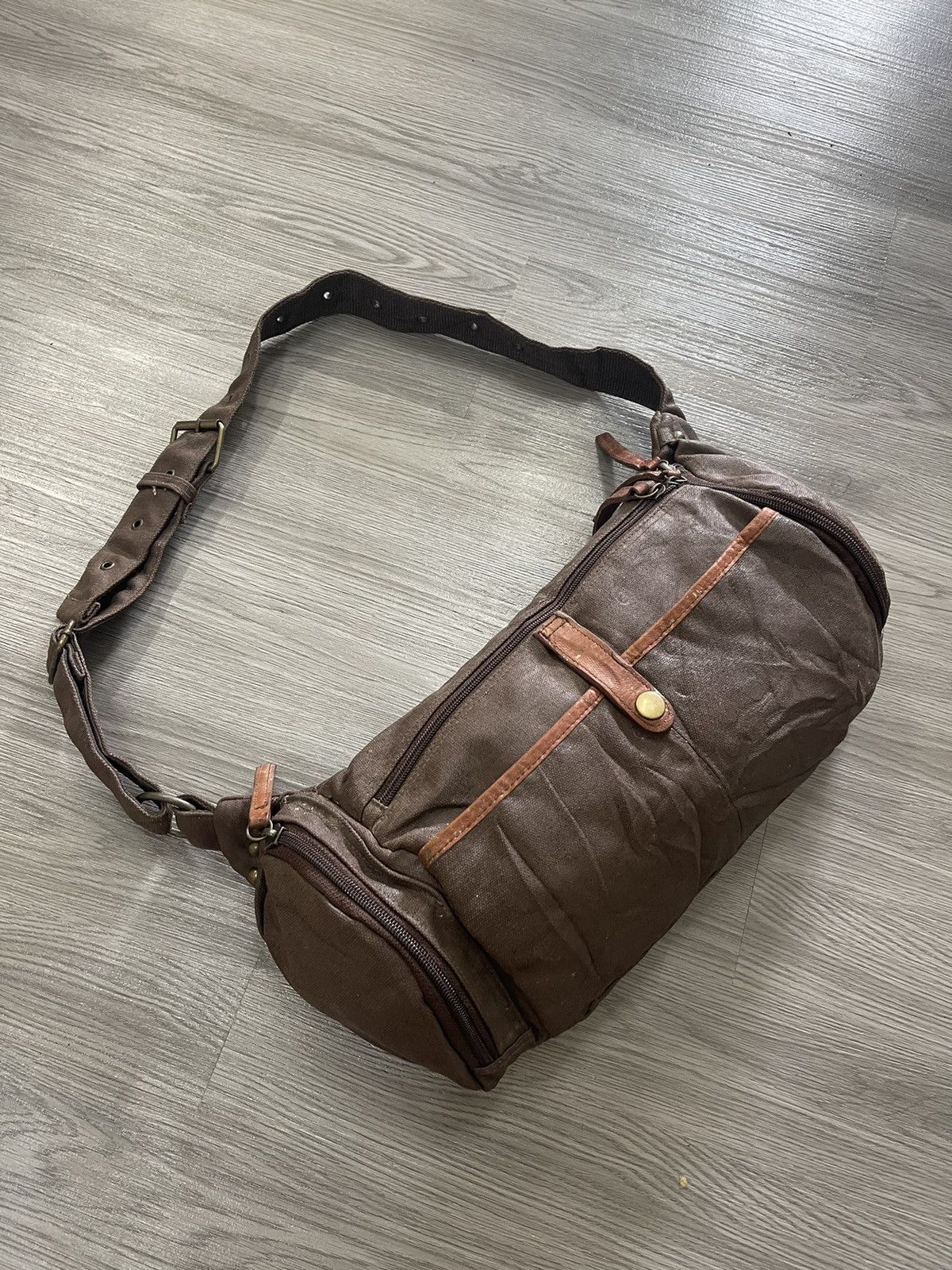 Japanese Brand × RAGEBLUE Rageblue multi compartment waxed crossbody bag Size ONE SIZE - 1 Thumbnail