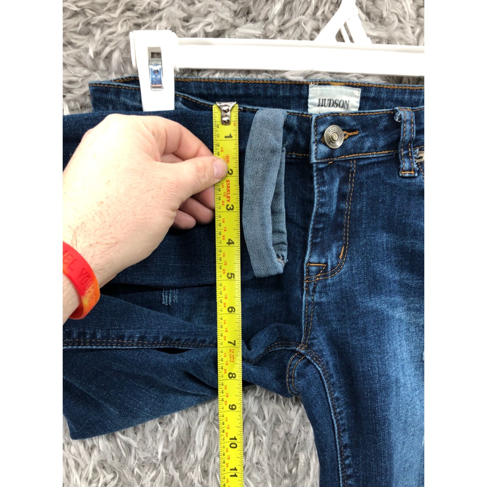 Hudson Hudson Jeans Skinny Size 14 Girls Mid Rise Dark Wash Blue Denim Girls Mens Womens Size 36" / US 14 / IT 50 - 4 Thumbnail