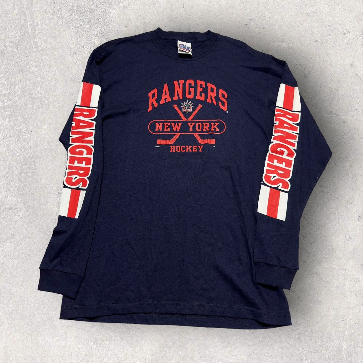 NHL × Vintage Vintage New York Rangers long sleeve tee Size US L / EU 52-54 / 3 - 1 Thumbnail