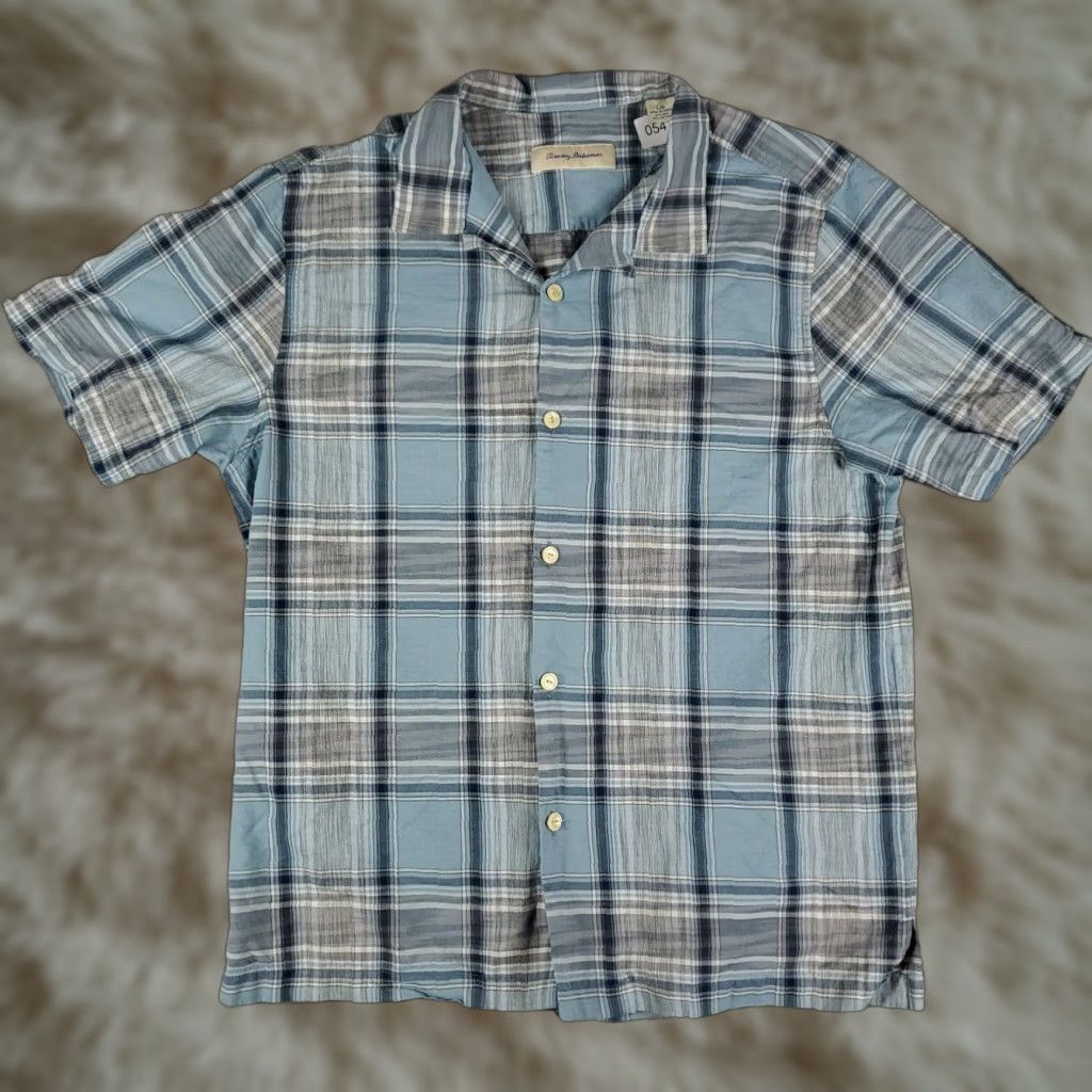 Tommy Bahama VINTAGE Tommy Bahama Shirt Men's Large Blue Plaid Short Sleeve Casual Classic Size US L / EU 52-54 / 3 - 1 Thumbnail