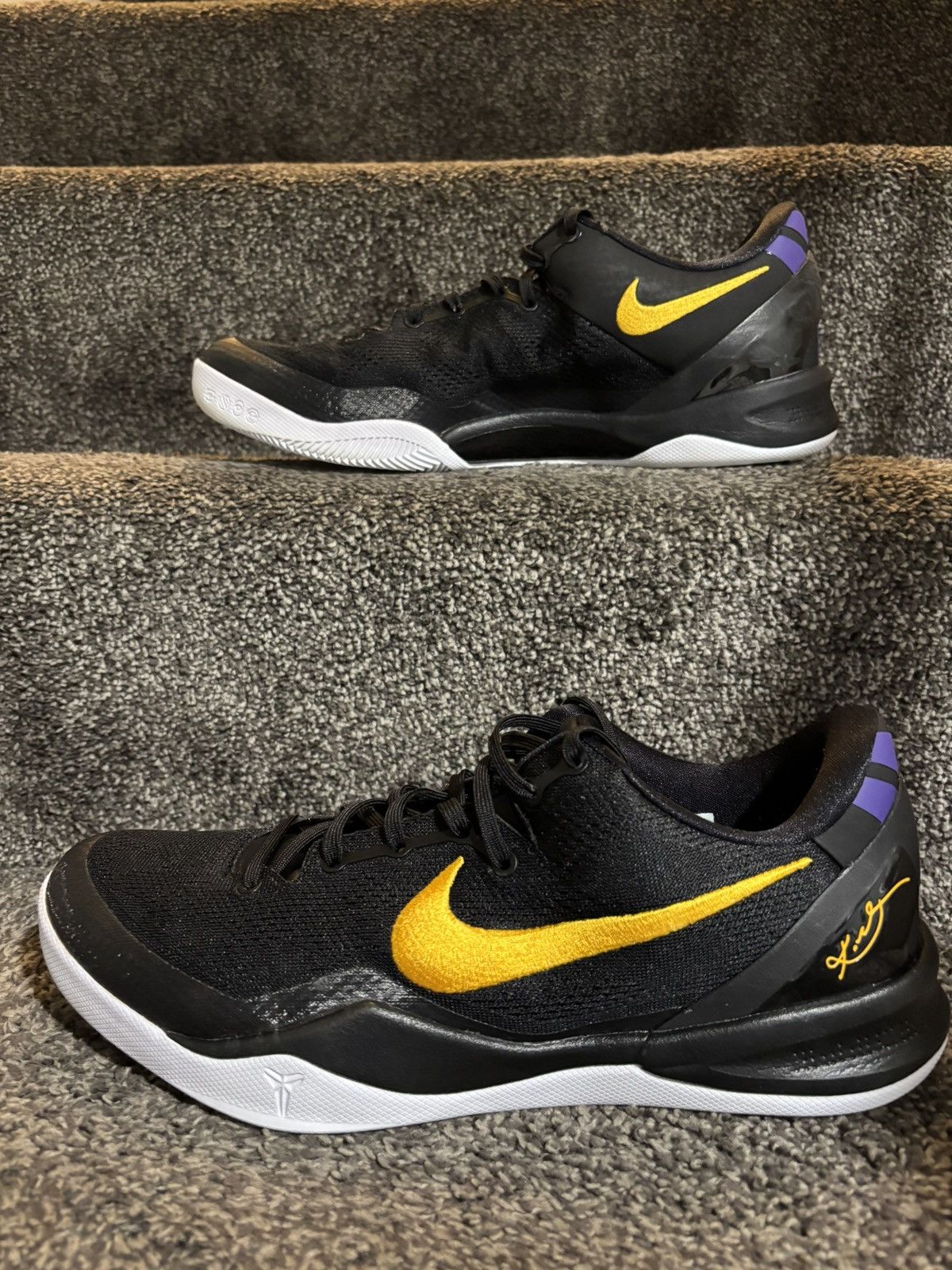 Nike Nike Kobe 8 Protro Lakers aka Hollywood Nights Size US 12 / EU 45 - 1 Thumbnail
