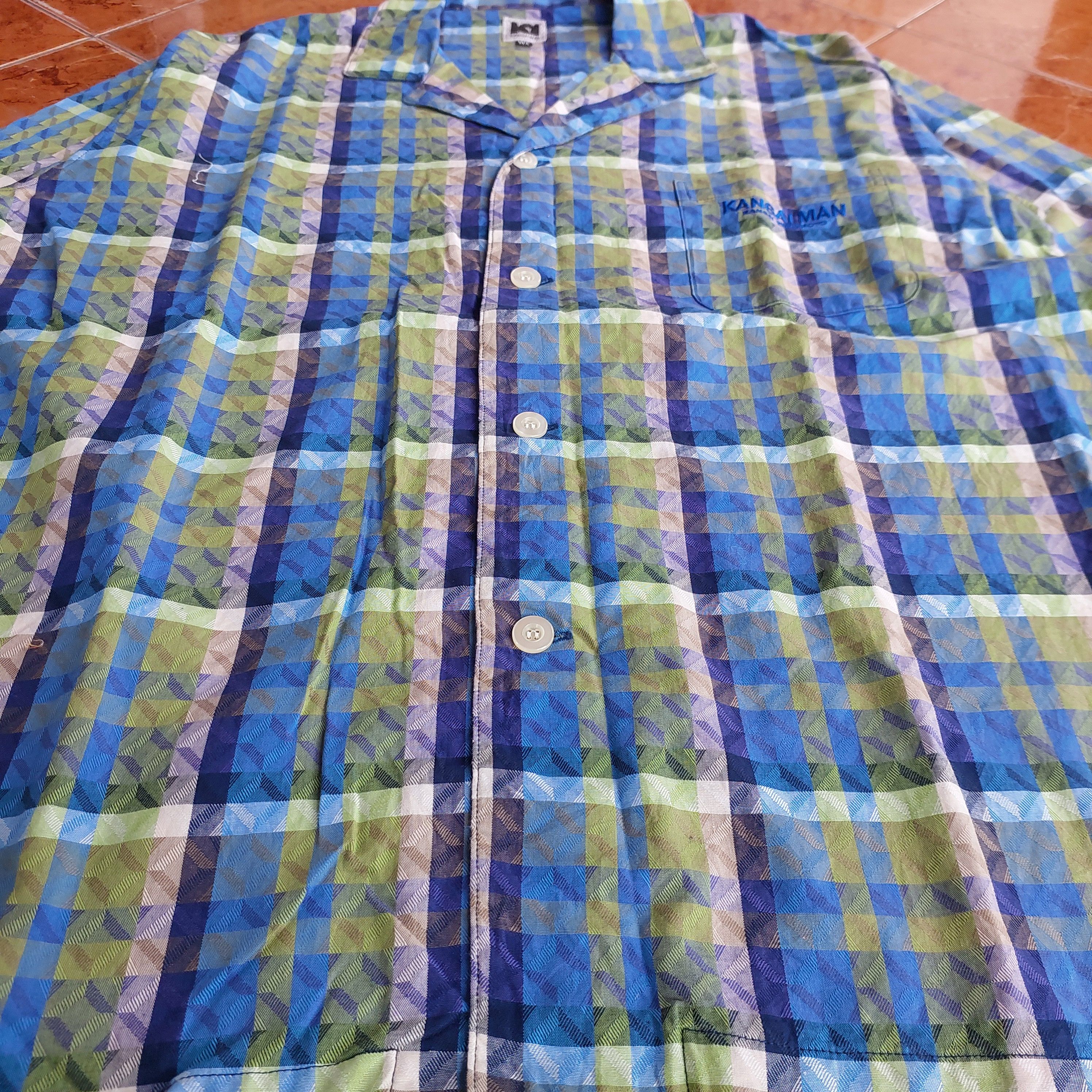 Kansai Yamamoto Kansai Man yamamoto night gown diamond pattern shirt Size US M / EU 48-50 / 2 - 5 Thumbnail