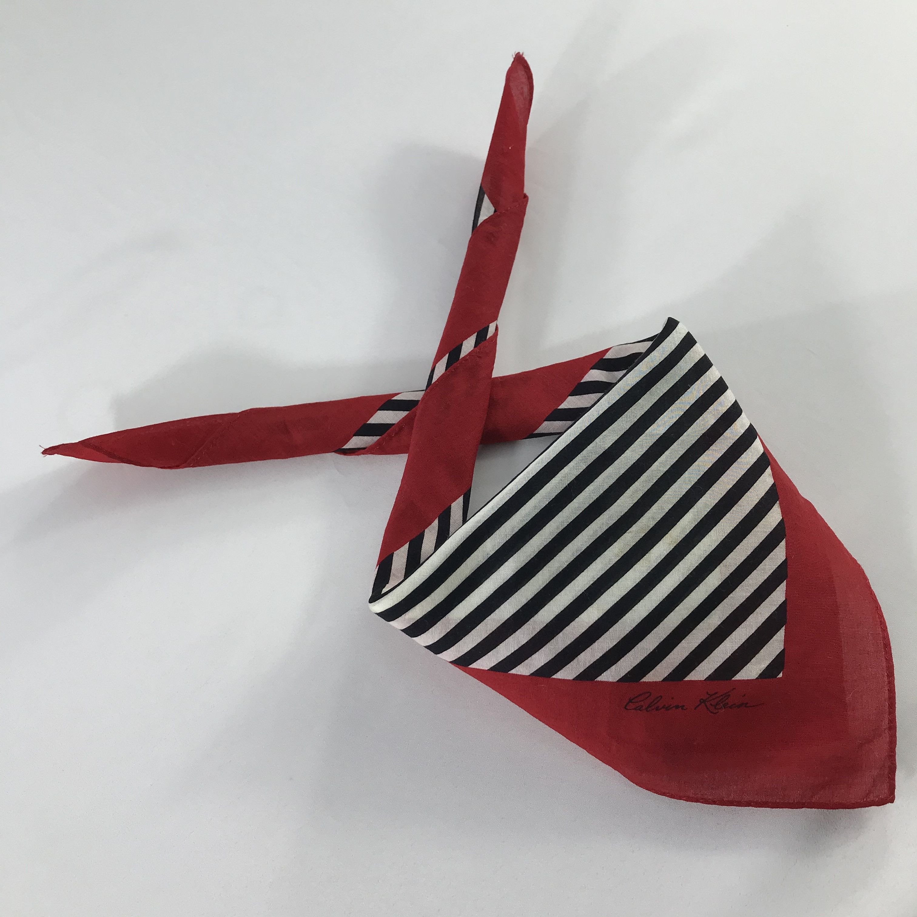 Calvin Klein × Vintage Calvin Klein Bandana / Handkerchief / Neckerchief - S888 Size ONE SIZE - 4 Thumbnail