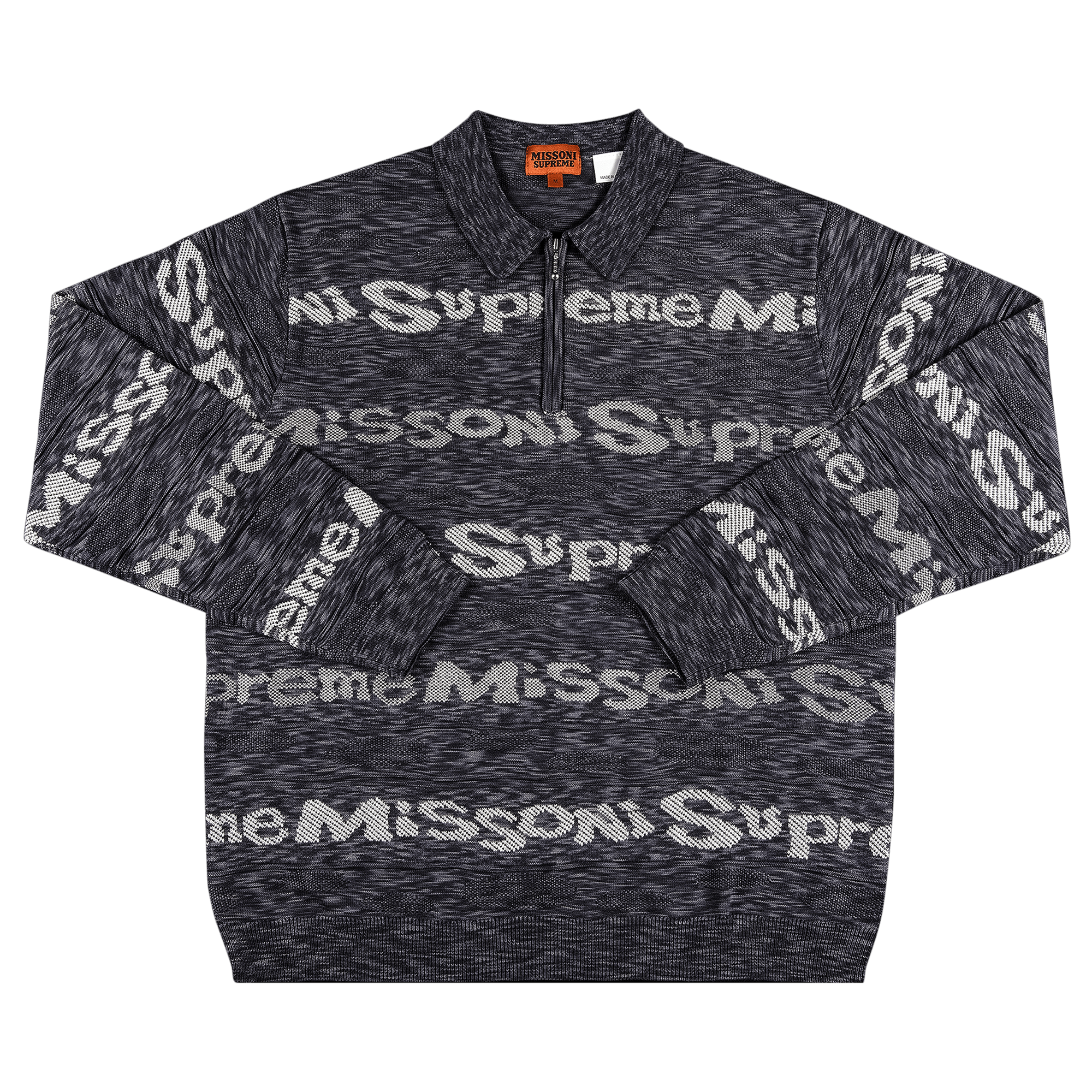 トップス Supreme Abstract Textured Zip Up Polo Supreme Abstract Textured Zip Up Polo (SS22) - $128
