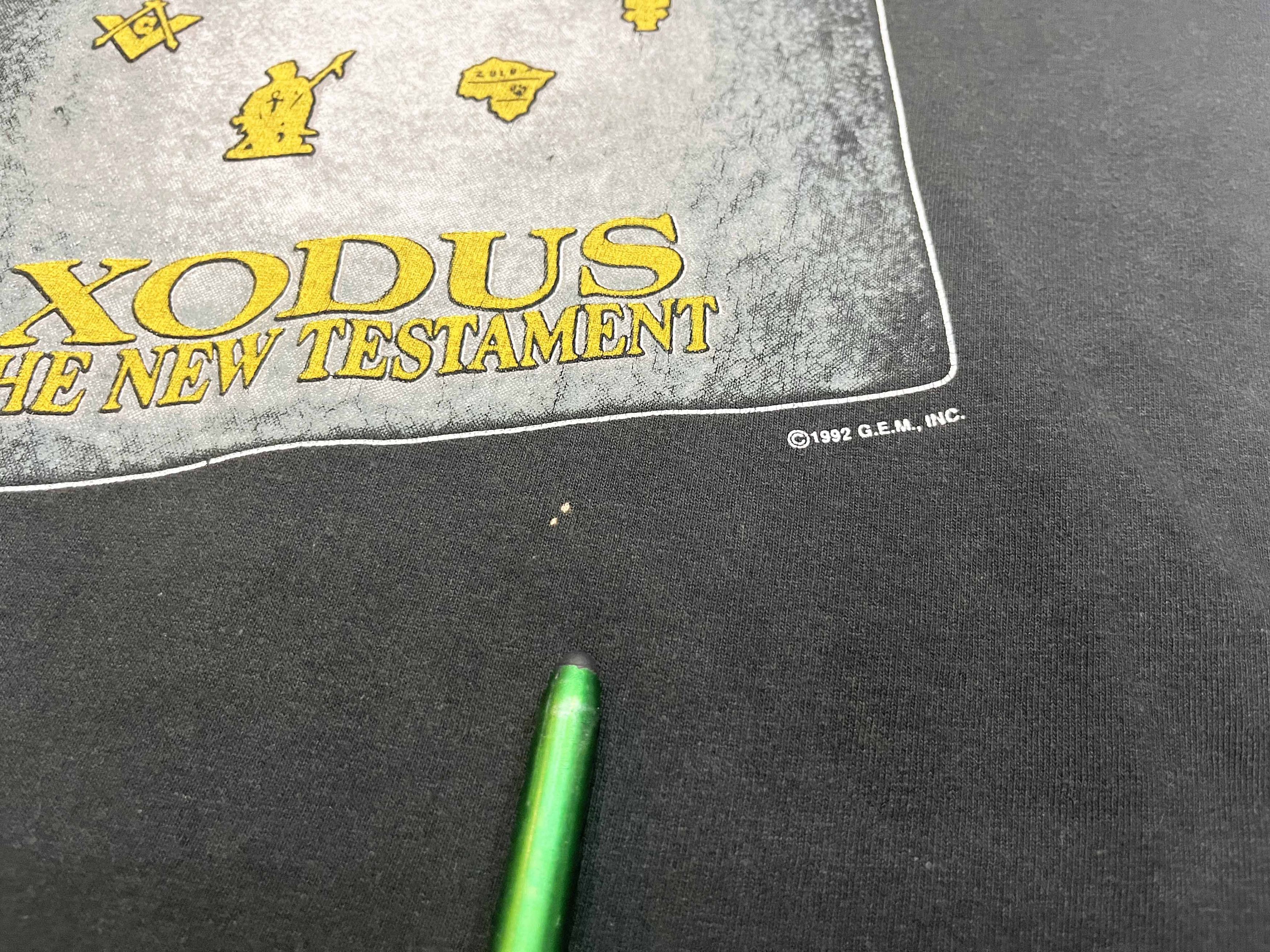 Fruit Of The Loom Vintage FOTL 1992 Xodus X Clan The New Testament T-Shirt Size US XL / EU 56 / 4 - 9 Thumbnail