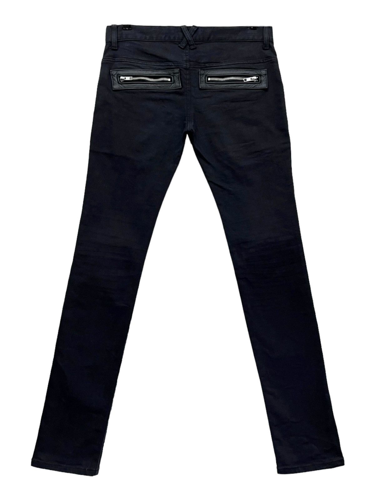 New Rock 🔥GLAD NEWS Punk Studded Leather Pocket Stretch Skinny Denim Size 28" / US 6 / IT 42 - 3 Thumbnail