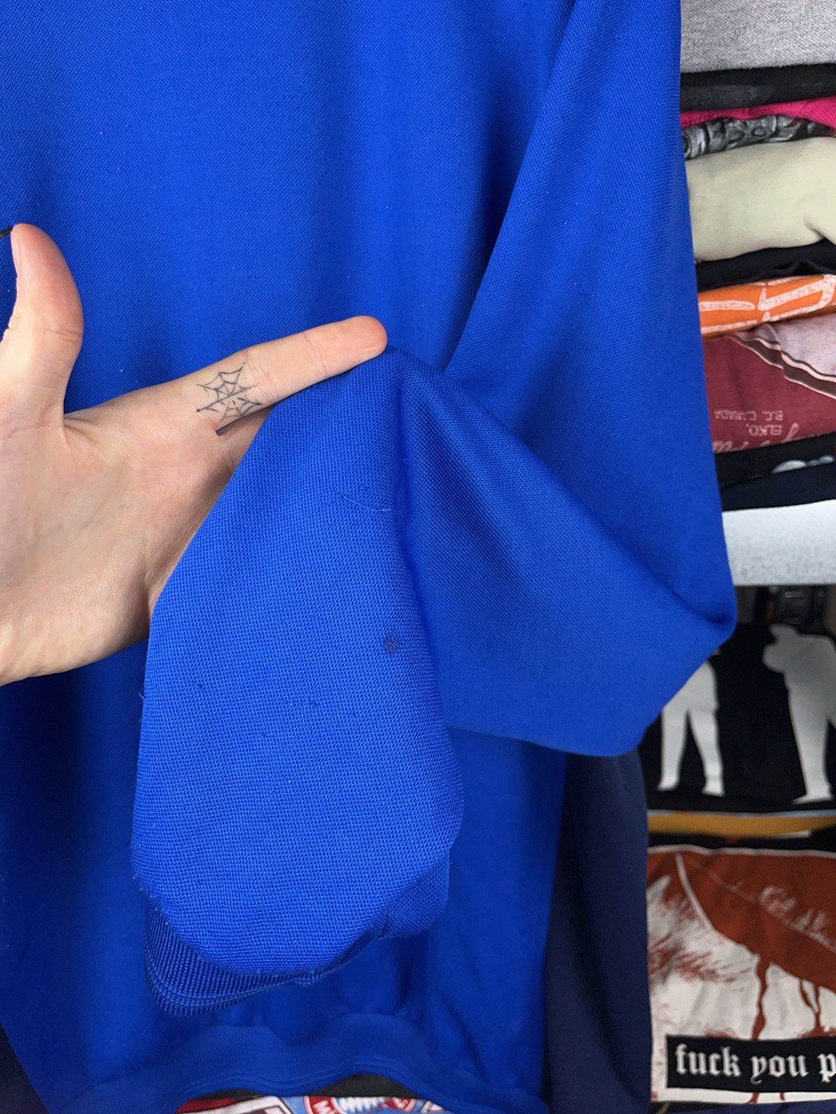Nike × Vintage Vintage Nike team 1990s royal blue small swoosh sweatshirt Size US L / EU 52-54 / 3 - 5 Thumbnail