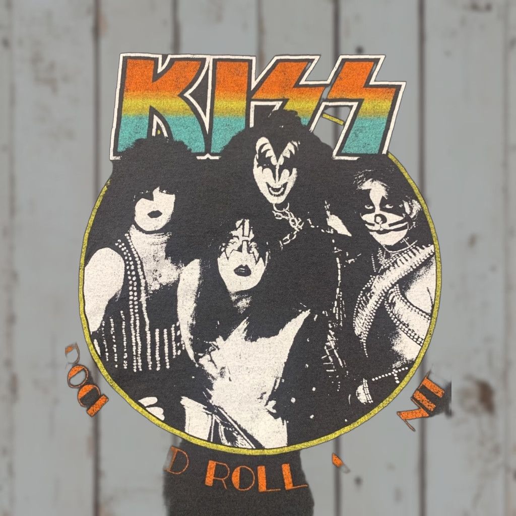 Vintage VINTAGE Kiss Shirt Band T-Shirt Short Sleeves Rock and Roll S Charcoal Small Mens 34/36 Size US S / EU 44-46 / 1 - 1 Thumbnail