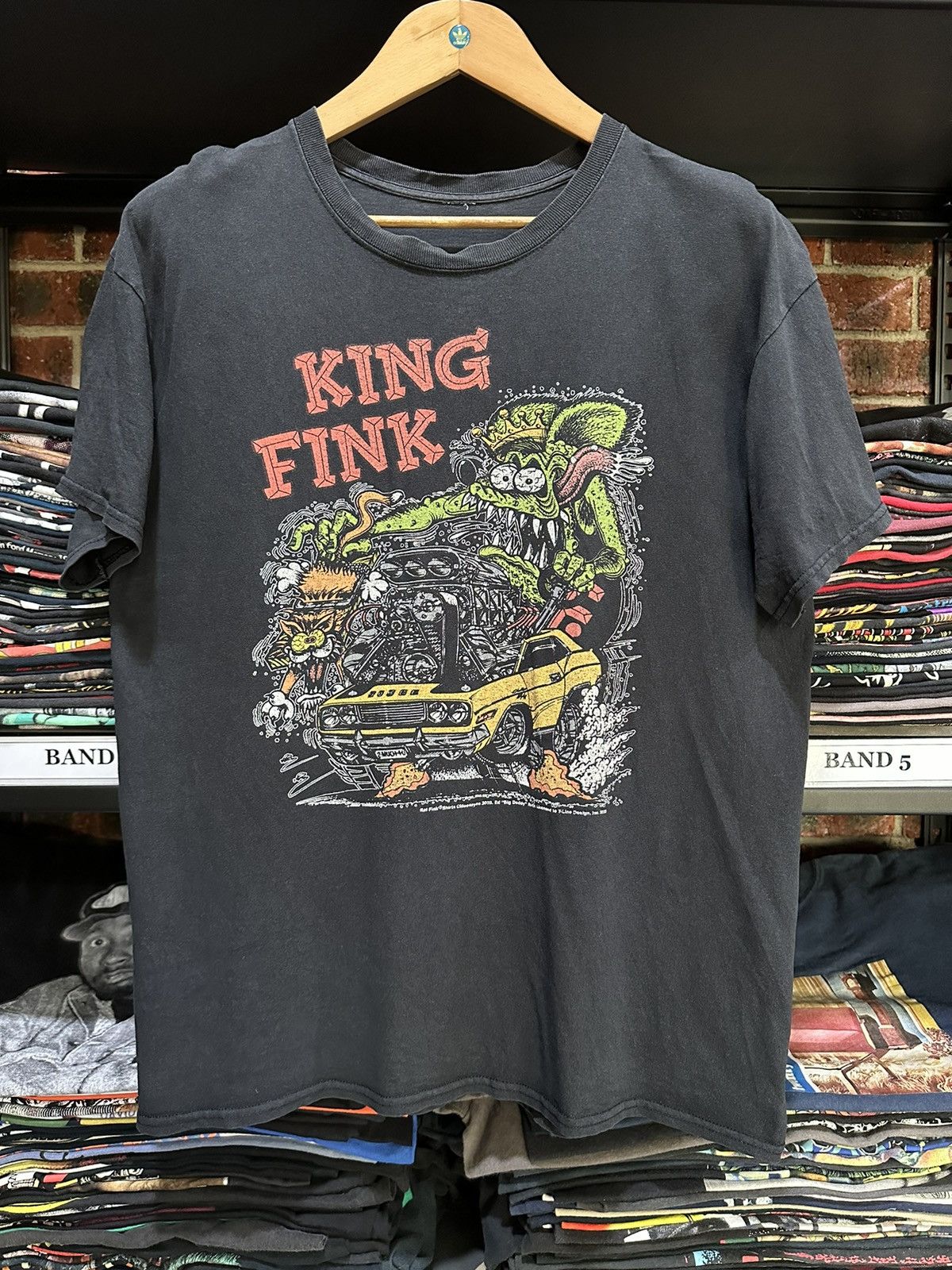 Girl Skateboards × Vintage Vintage King Fink Big Daddy Rat Fink Faded Tee Size US L / EU 52-54 / 3 - 1 Thumbnail