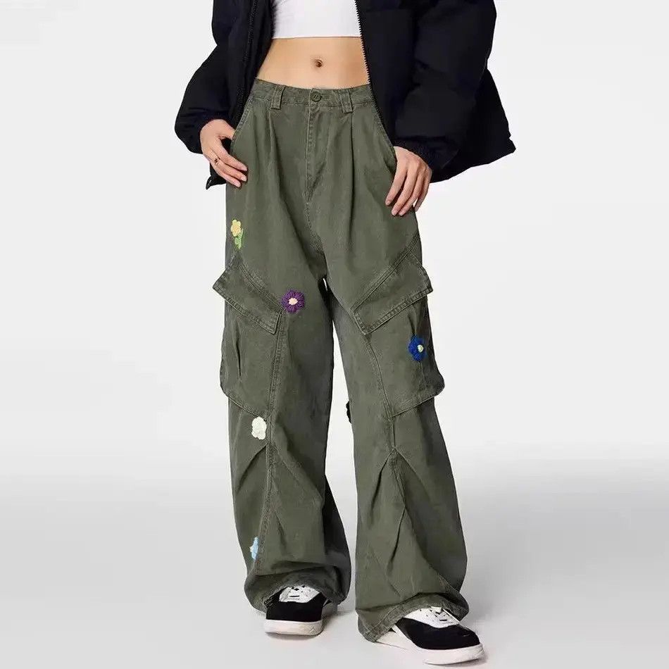 Japanese Brand Retro loose wide leg embroidered jeans Size US 32 / EU 48 - 1 Thumbnail