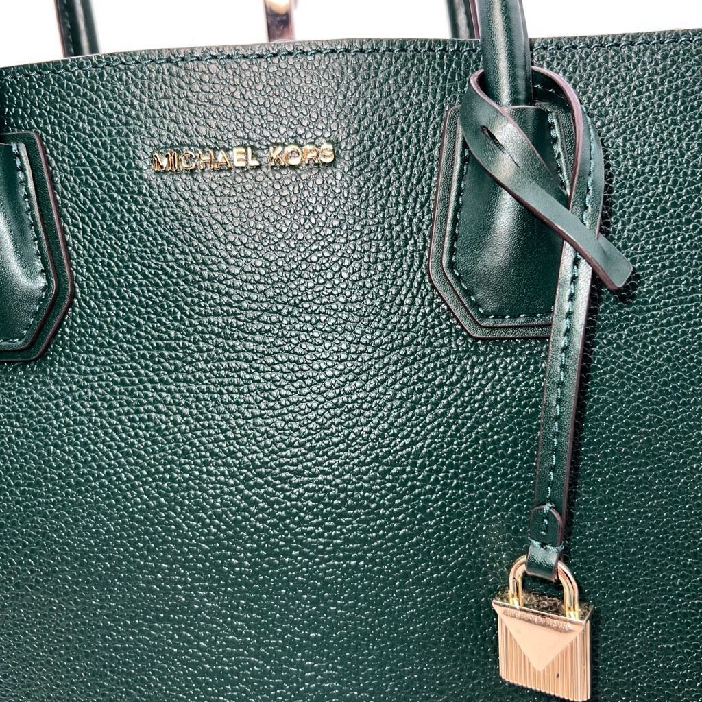 Michael Kors Michael Kors Mercer Large Saffiano Leather Tote Bag in Deep Green Size ONE SIZE - 2 Thumbnail