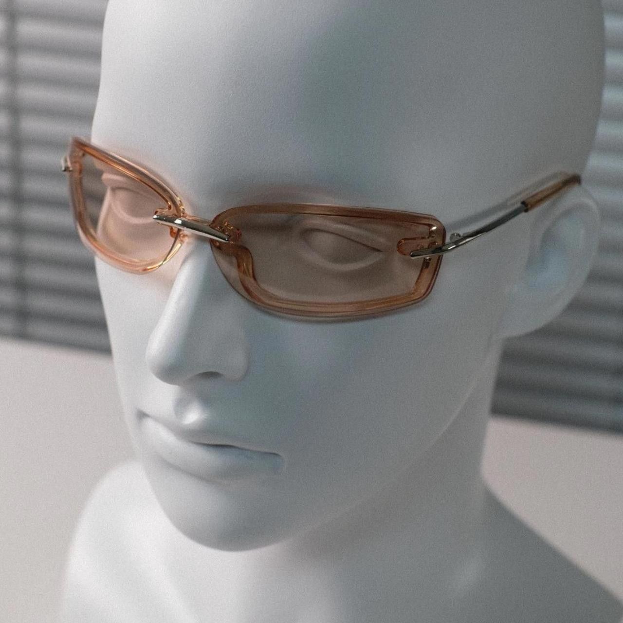 Japanese Brand Vtg Avant Garde Y2K Candy Color Rectangle Sunglasses ...