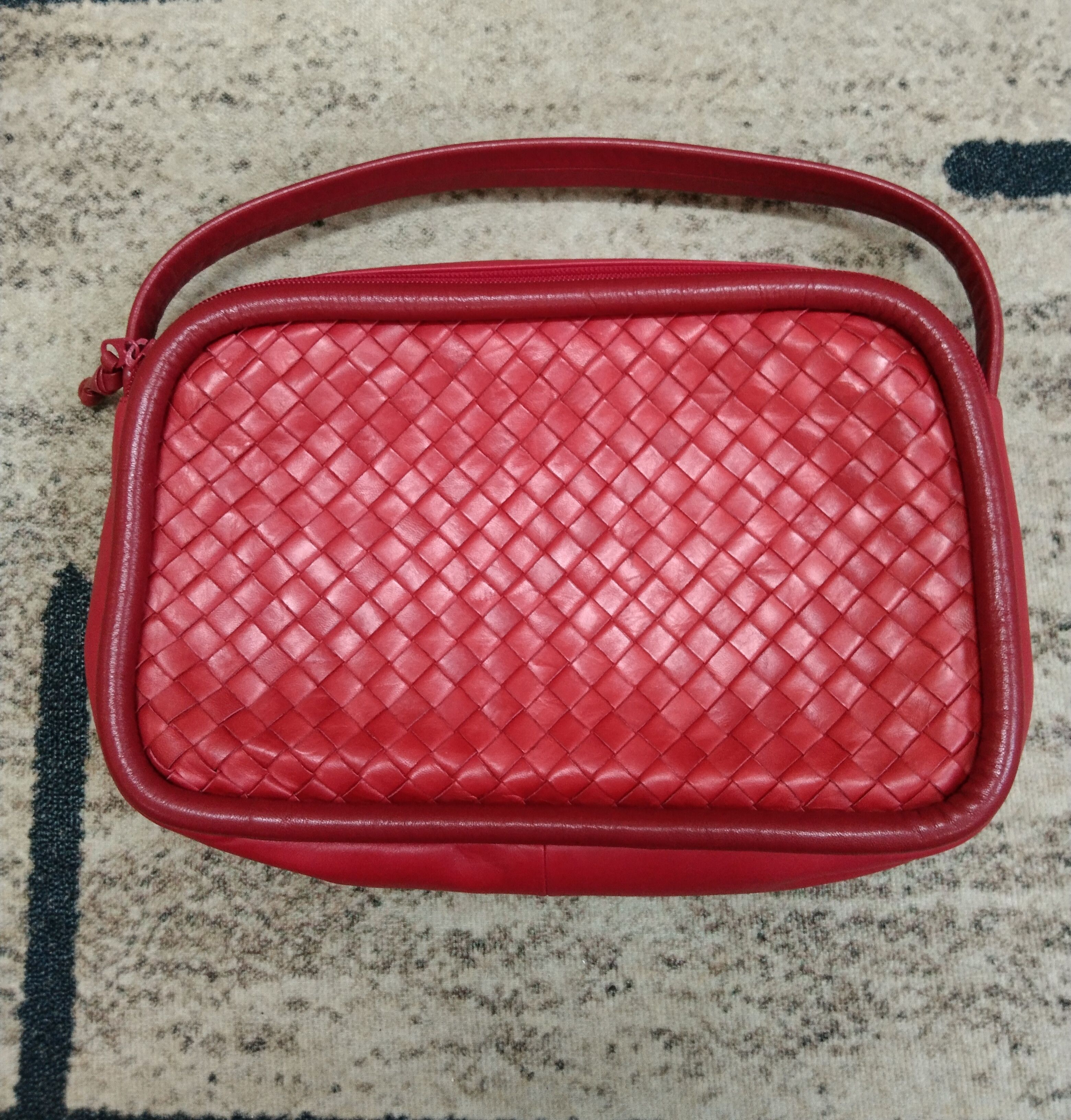 Kansai Yamamoto KANSAI VINTAGE ZIPPER OPTI WOVEN PATINA LEATHER HAND CARRY Size ONE SIZE - 1 Thumbnail