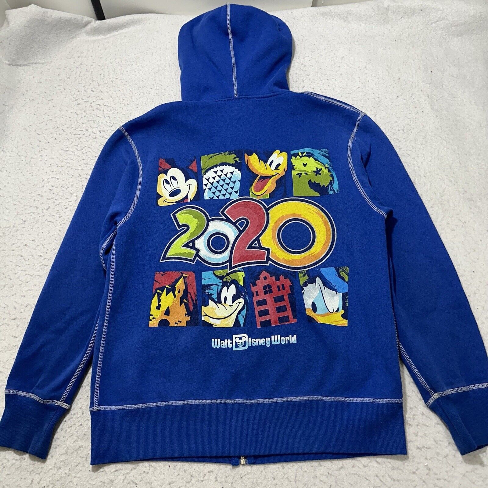 Disney Disney Medium Blue 2020 Full Zip Hoodie Sweatshirt Size US M / EU 48-50 / 2 - 1 Thumbnail