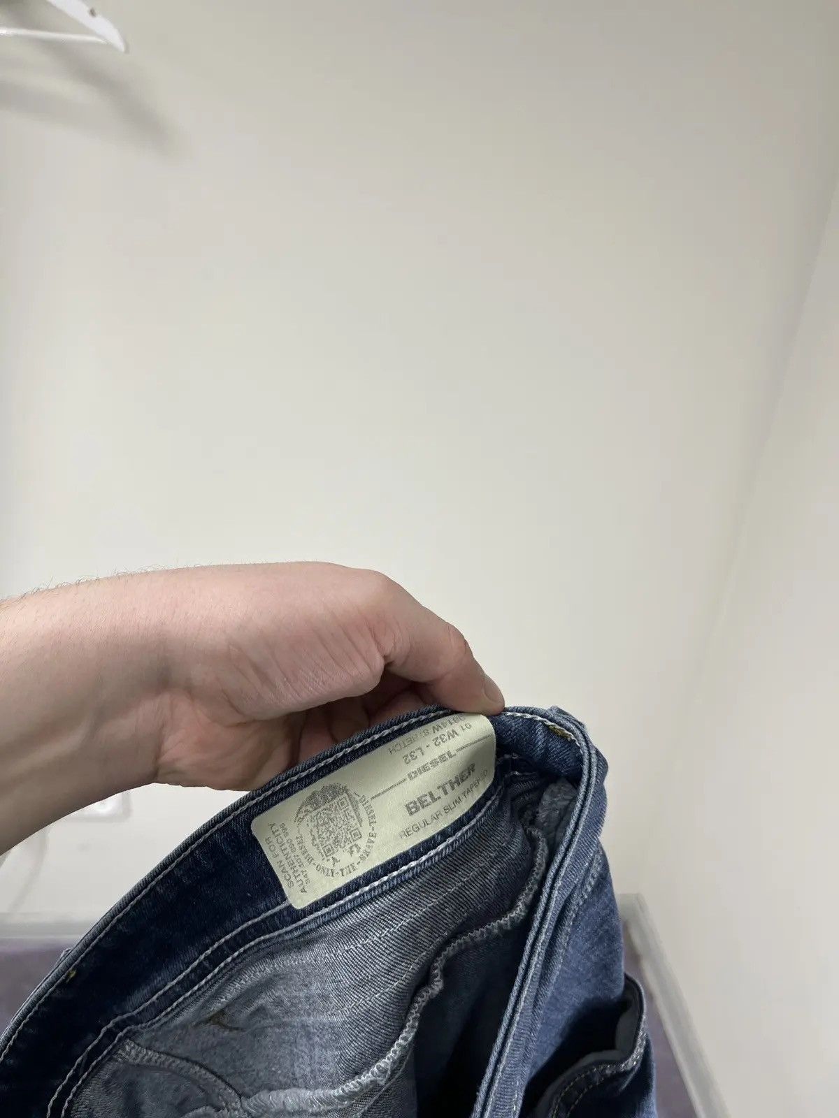 Diesel Vintage Diesel Faded Blue Denim Avant Garde Hype Jeans Size US 36 / EU 52 - 6 Thumbnail