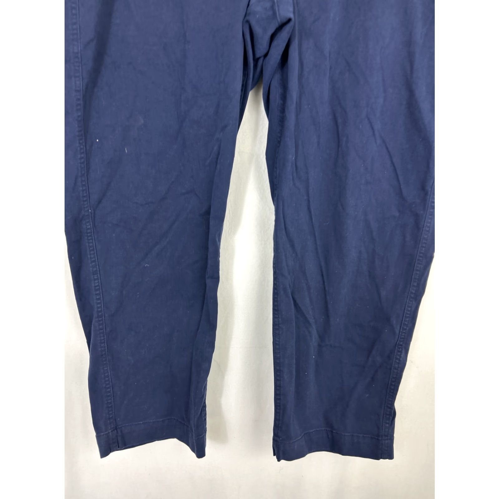 J.Crew J.CREW Womens Chino Pants Navy 22 High Rise Girlfriend Blue Cotton Blend Shirt? Size ONE SIZE - 2 Thumbnail
