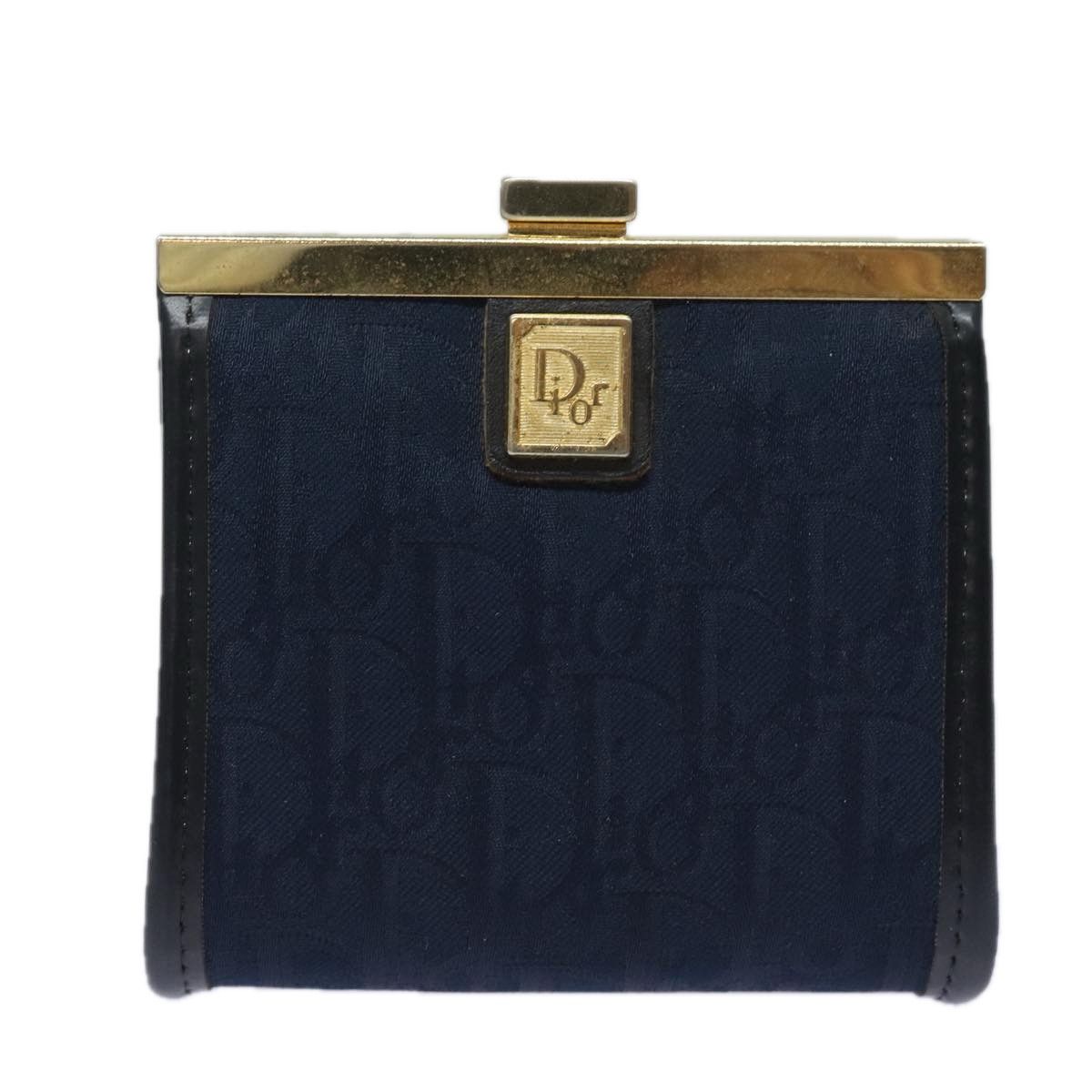 Dior Trotter Navy Canvas Wallet (Pre-Owned) Size ONE SIZE - 1 Thumbnail