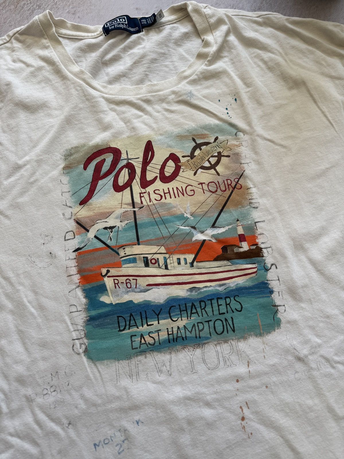 Polo Ralph Lauren Polo Ralph Lauren T-Shirt Polo Fishing Tours Oversize Size US XXL / EU 58 / 5 - 3 Thumbnail