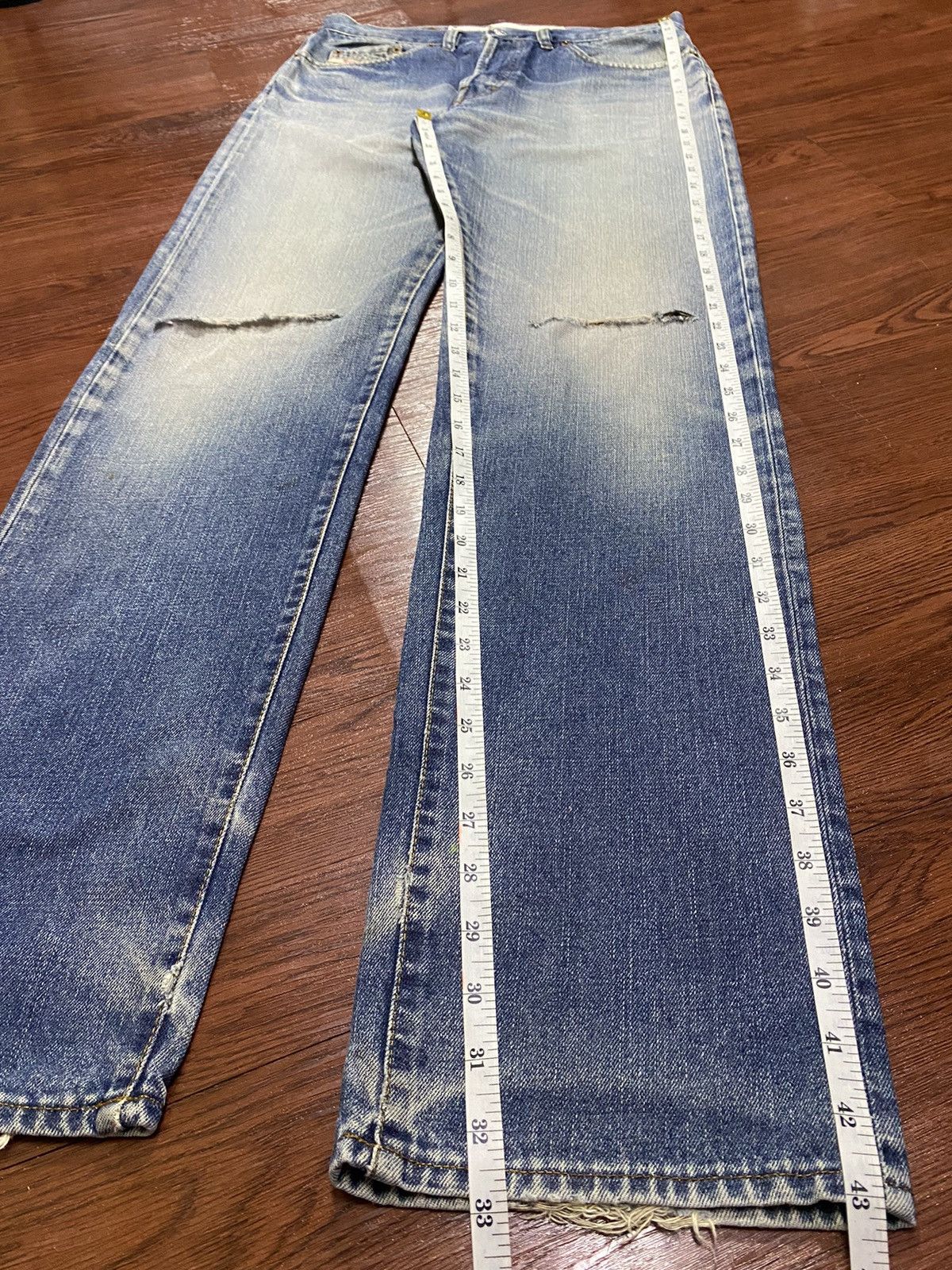 Diesel Black Gold Vintage Diesel Industry Faded Wash Distressed Slim Jeans Size US 30 / EU 46 - 18 Thumbnail