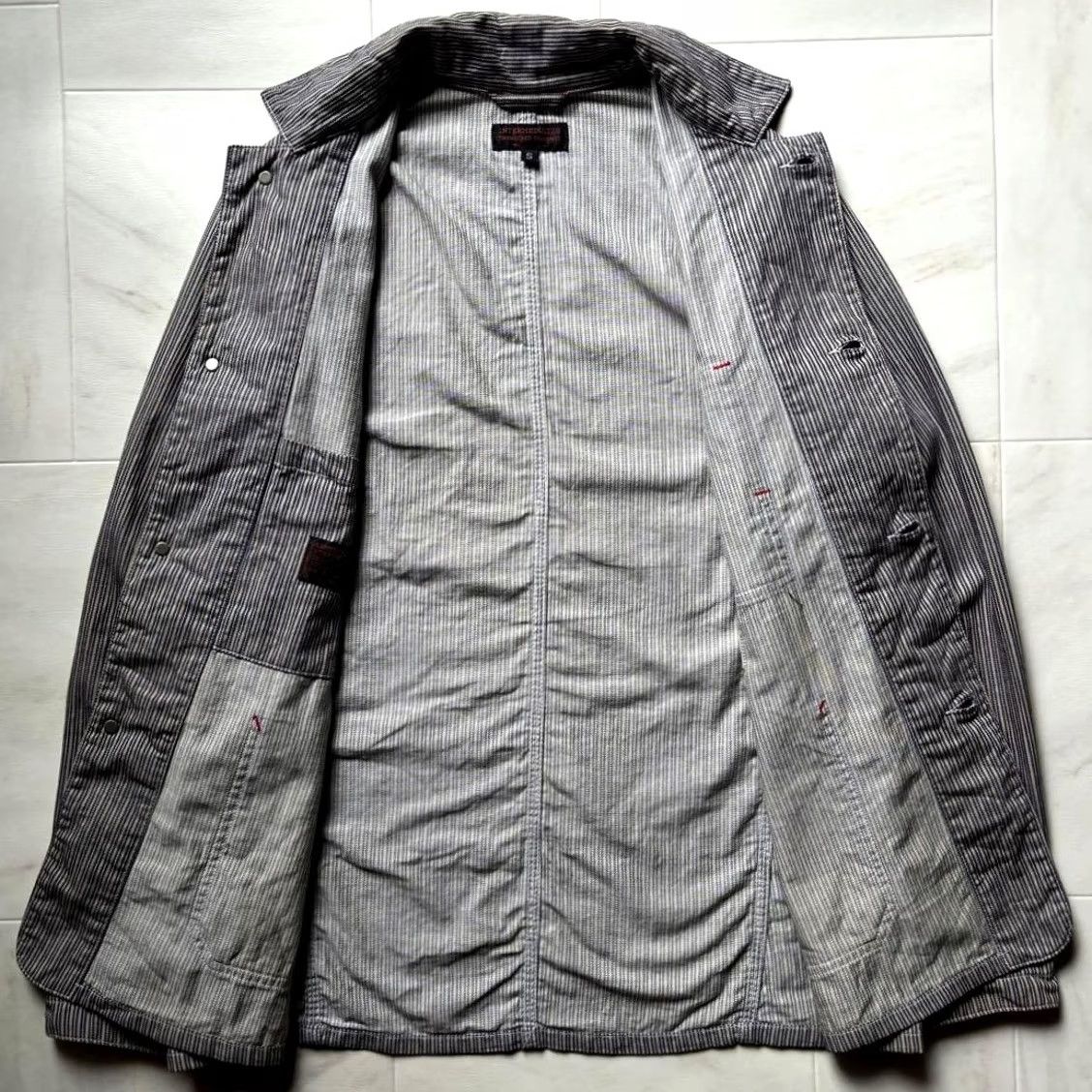 Engineered Garments ENGINEERED GARMENTS HICKORY STRIPE COVERALL JACKET MEN S MULTICOLOR SIZE S USED Size US 29 - 5 Thumbnail