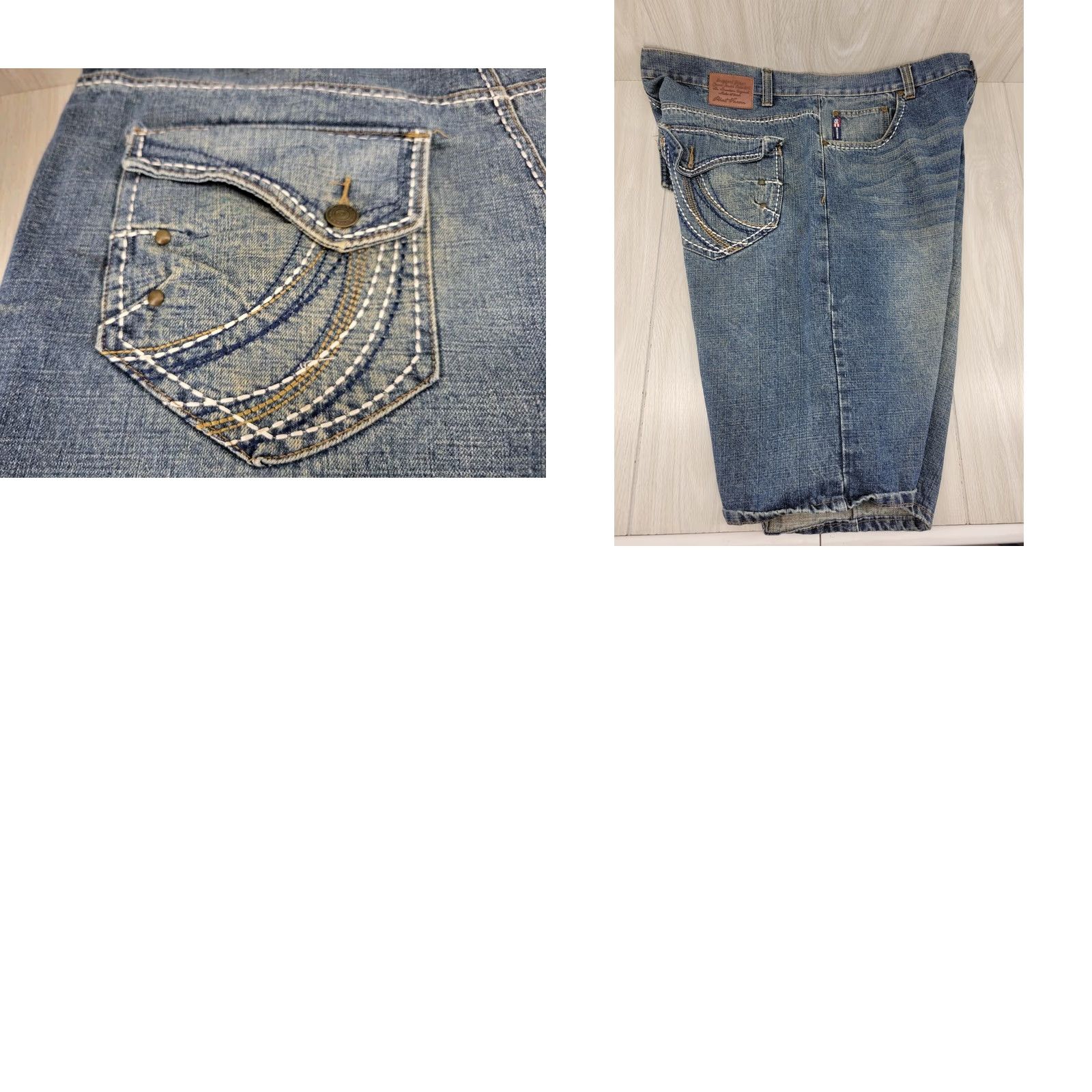Phat Farm Phat Farm Jeans Shorts Men 40 Blue 5-Pocket Bermuda Denim Cotton Blend Zip Regular 12in Inseam Men Size US 40 / EU 56 - 8 Thumbnail