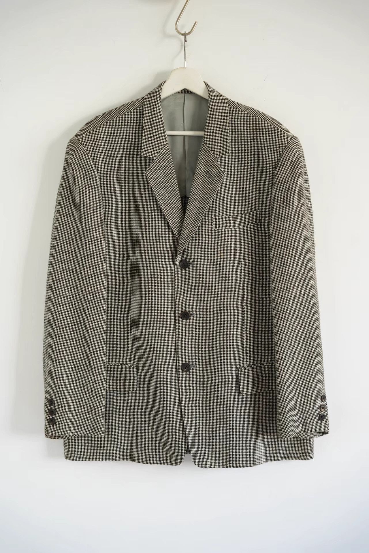 Yohji Yamamoto Yohji Yamamoto 90s Houndstooth Old Money Blazer K4 Size US S / EU 44-46 / 1 - 1 Thumbnail