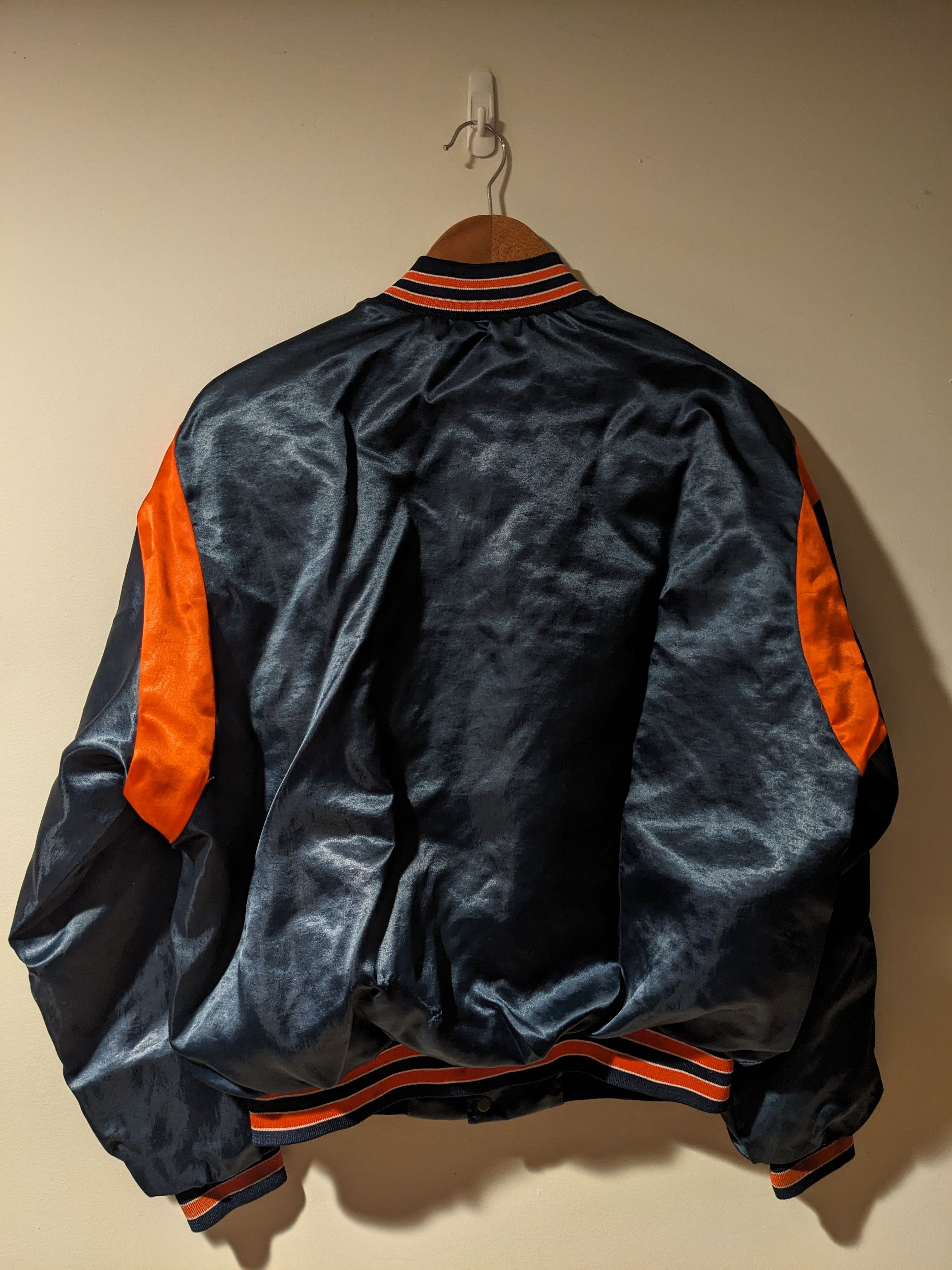 NFL × Vintage Vintage 80s Chicago Bears NFL Chalk Line Satin Jacket Size US L / EU 52-54 / 3 - 12 Thumbnail