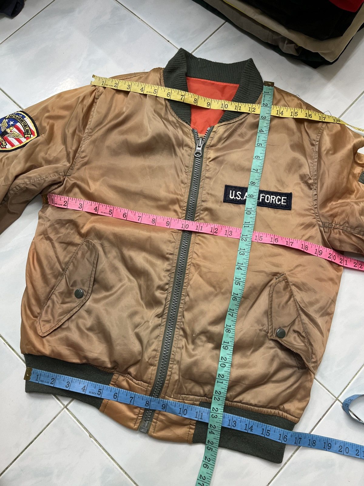 Hypebeast 🔥🔥🔥STEALS US AIR FORCE MA-1 SUN FADED JACKET Size US S / EU 44-46 / 1 - 16 Thumbnail