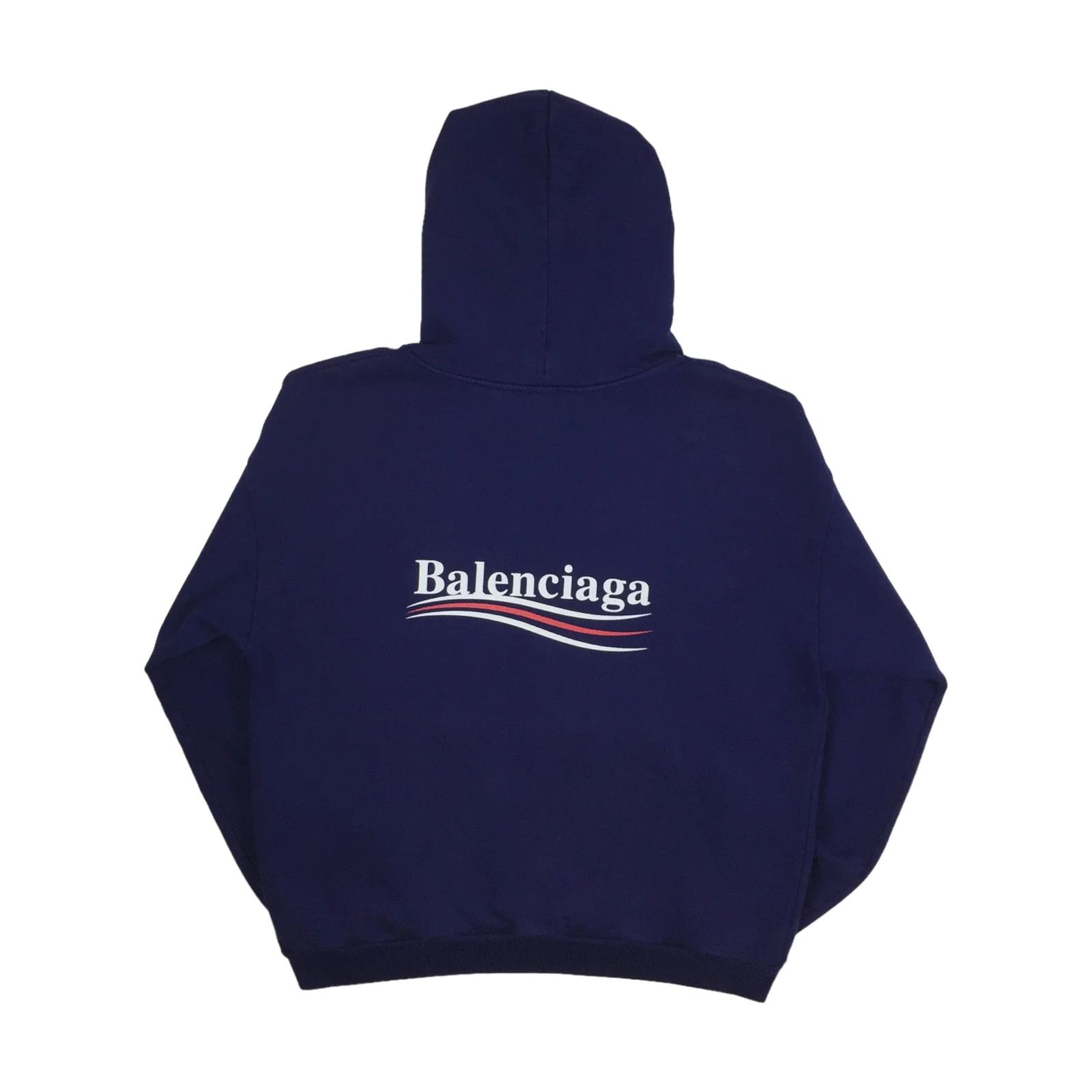 Balenciaga Balenciaga Navy Political Campaign Hoodie Size US XL / EU 56 / 4 - 2 Thumbnail
