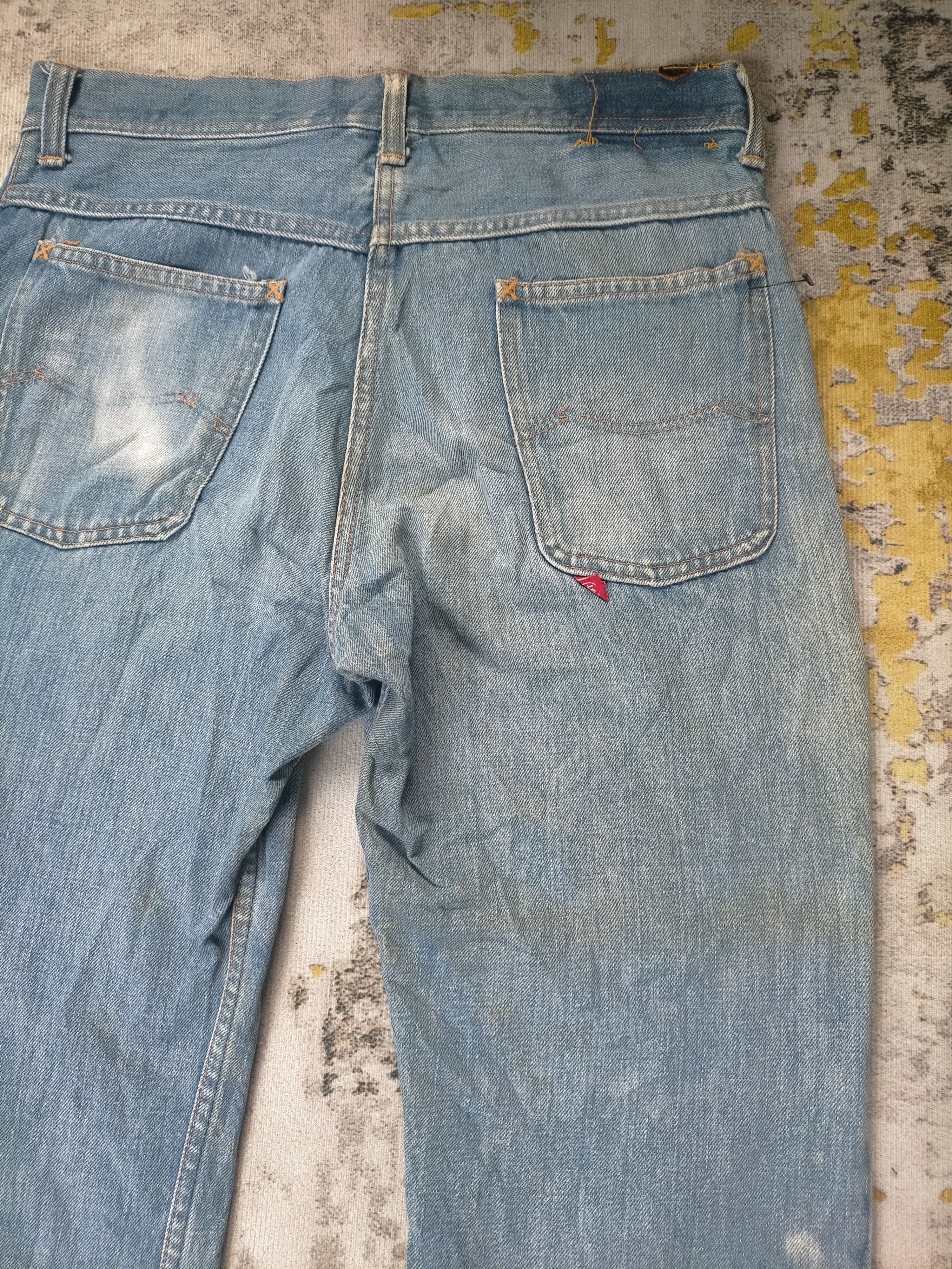 Levi's Rare Vintage 1960s Tuf Nut Flared Wash Jeans Size US 31 - 5 Thumbnail