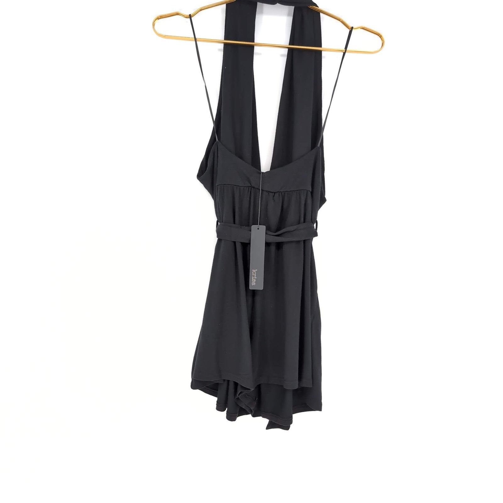 Krisa NWT Krisa Revolve Black Siro Halter Romper w Pockets -Size M Size 30" / US 8 / IT 44 - 6 Thumbnail