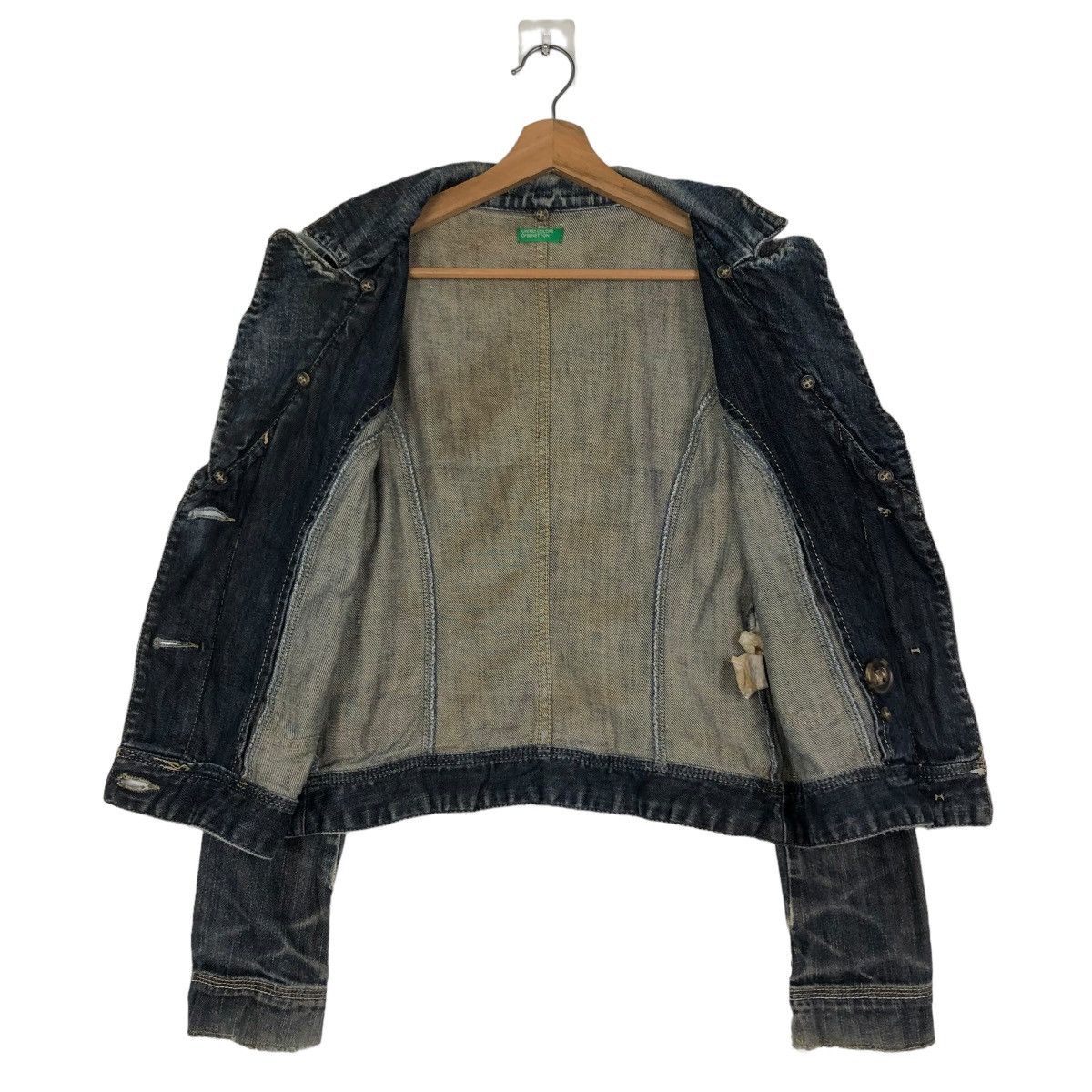 Japanese Brand 🔥CROPPED BIKER DENIM JACKET UCOB ISSEY MIYAKE Size M / US 6-8 / IT 42-44 - 13 Thumbnail